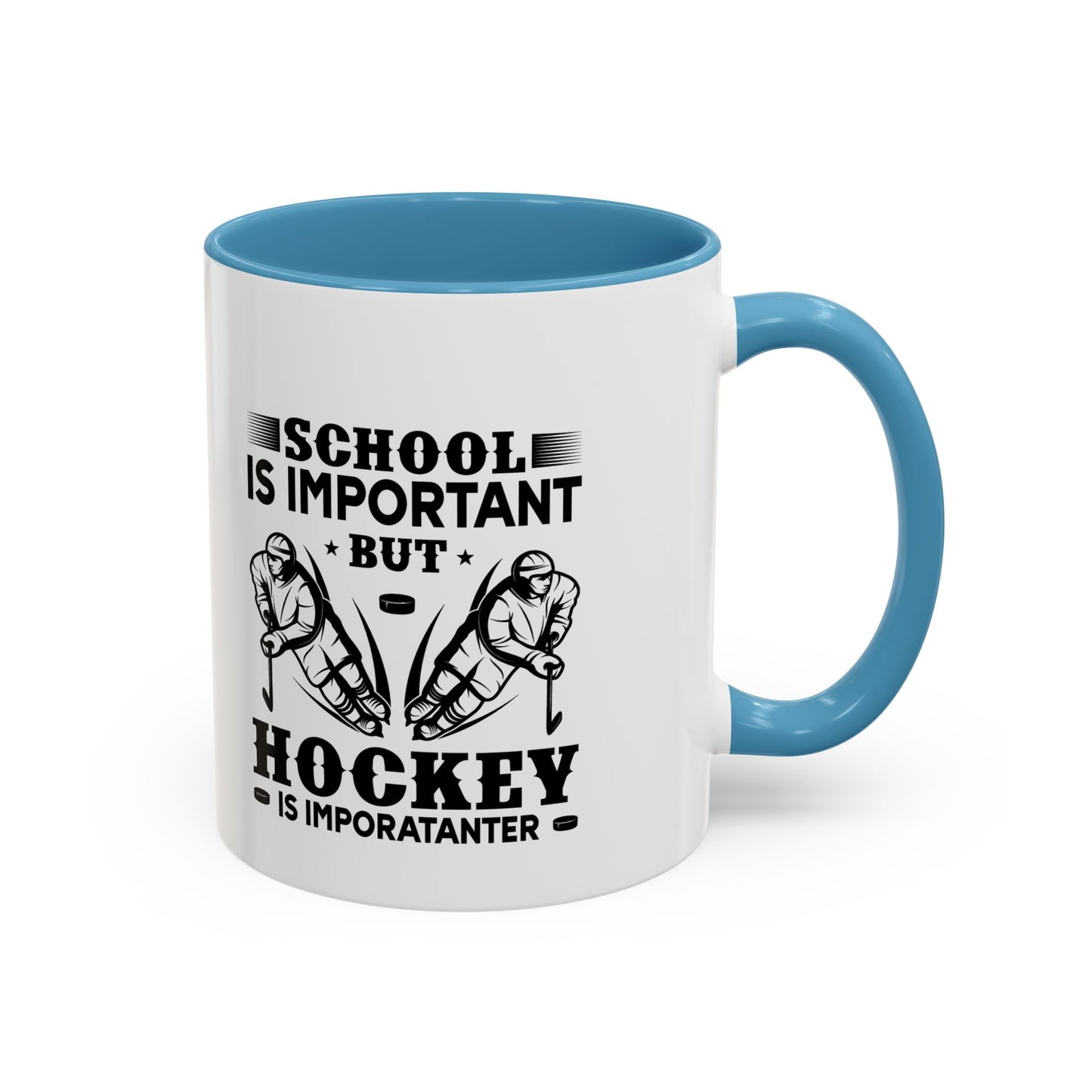 Hockey Boy Coffee Mug "School Is Important, Hockey Is Importanter"