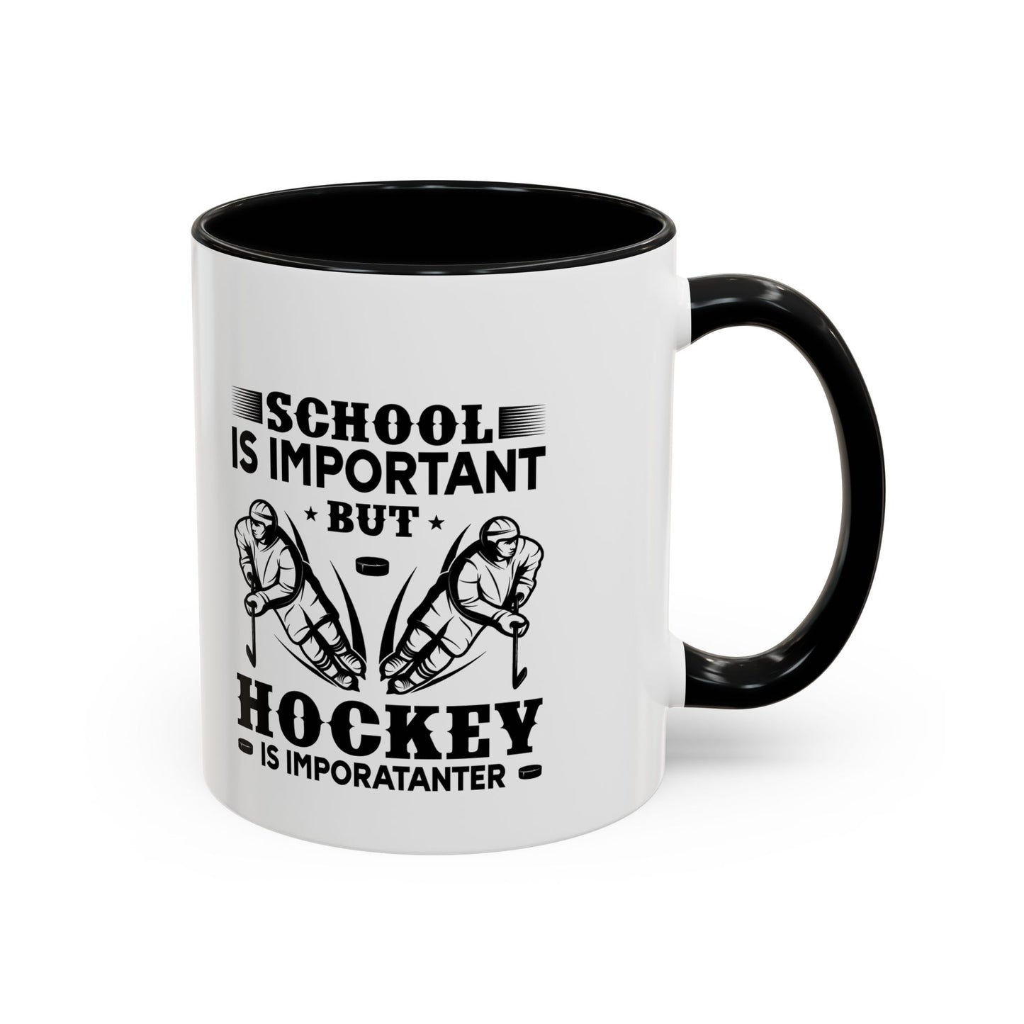 Hockey Boy Coffee Mug "School Is Important, Hockey Is Importanter"