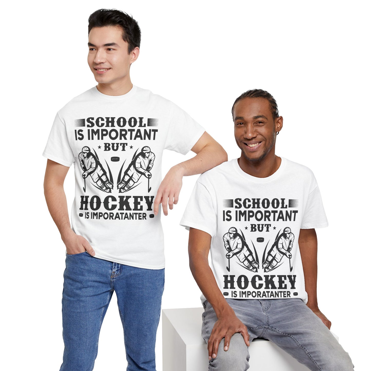 Hockey Boy T-Shirt "School Is Important, Hockey Is Importanter"