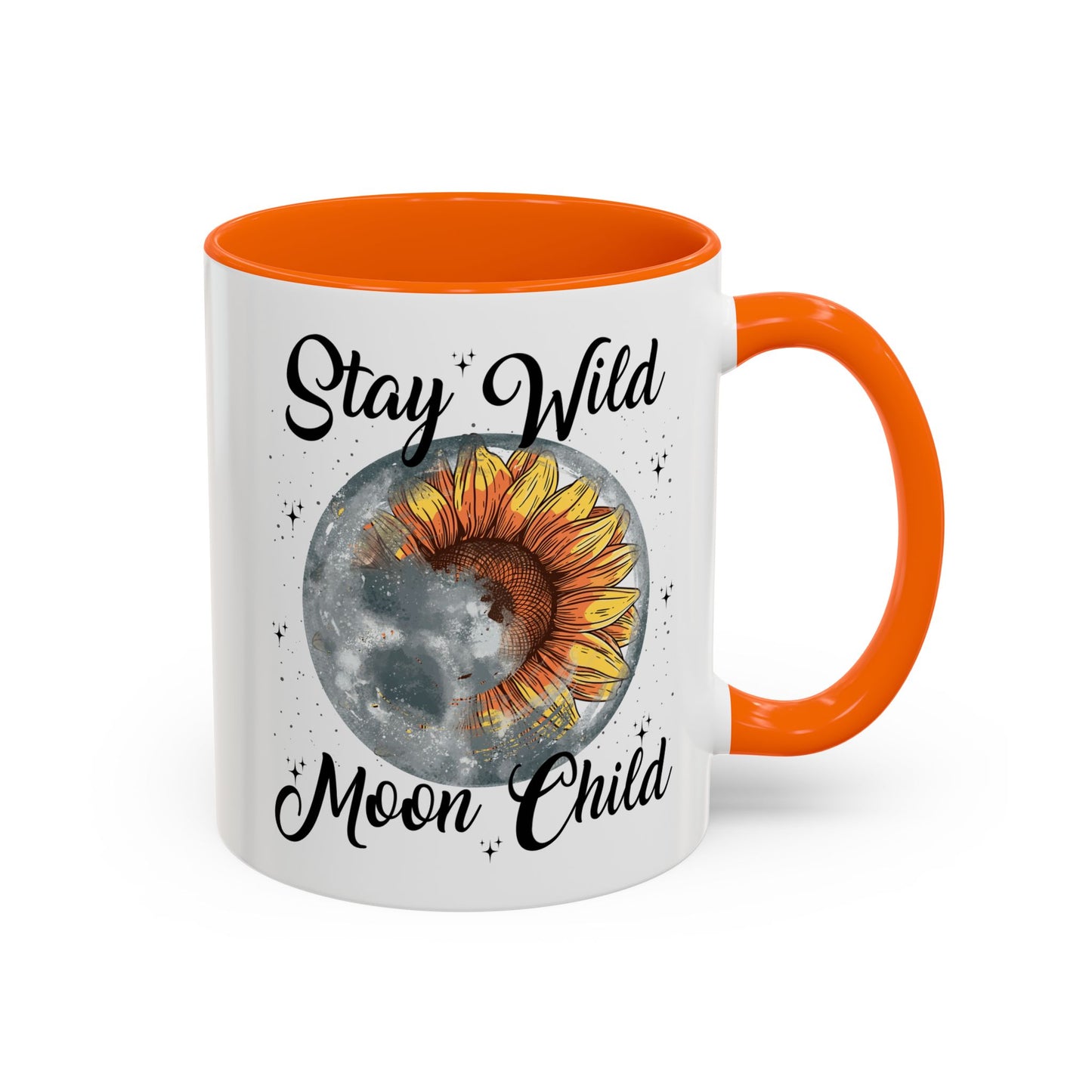 Stay Wild Moon Child Coffee Mug — Sunflower Moon Accent 11/15oz