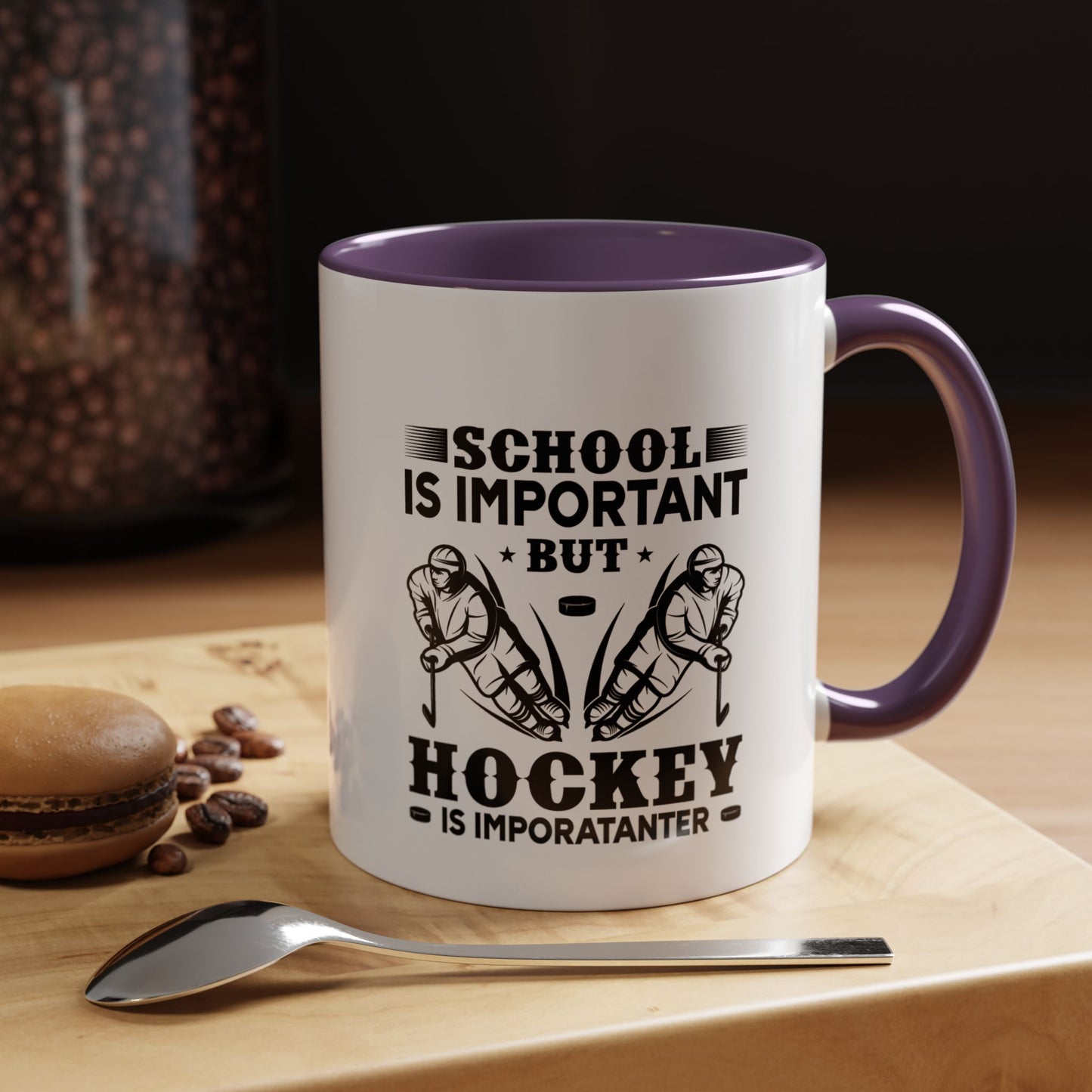 Hockey Boy Coffee Mug "School Is Important, Hockey Is Importanter"