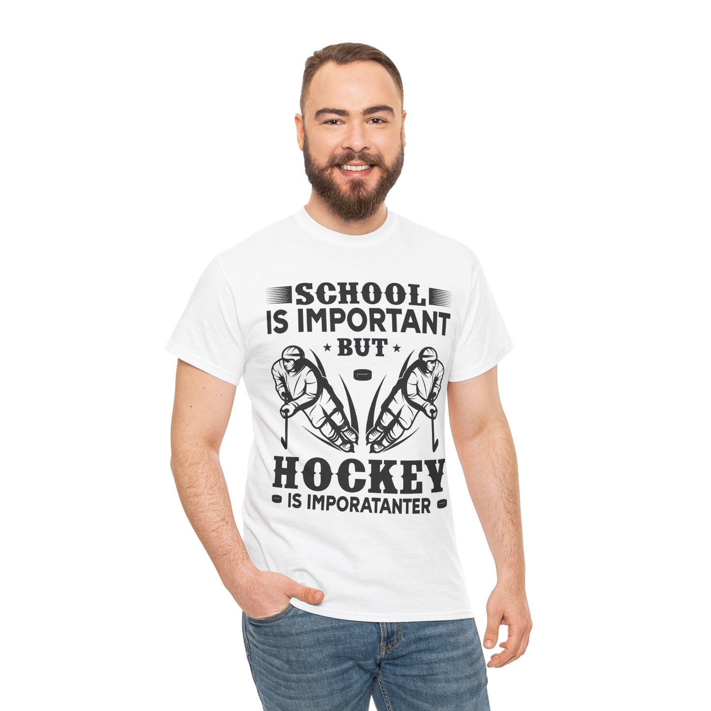 Hockey Boy T-Shirt "School Is Important, Hockey Is Importanter"