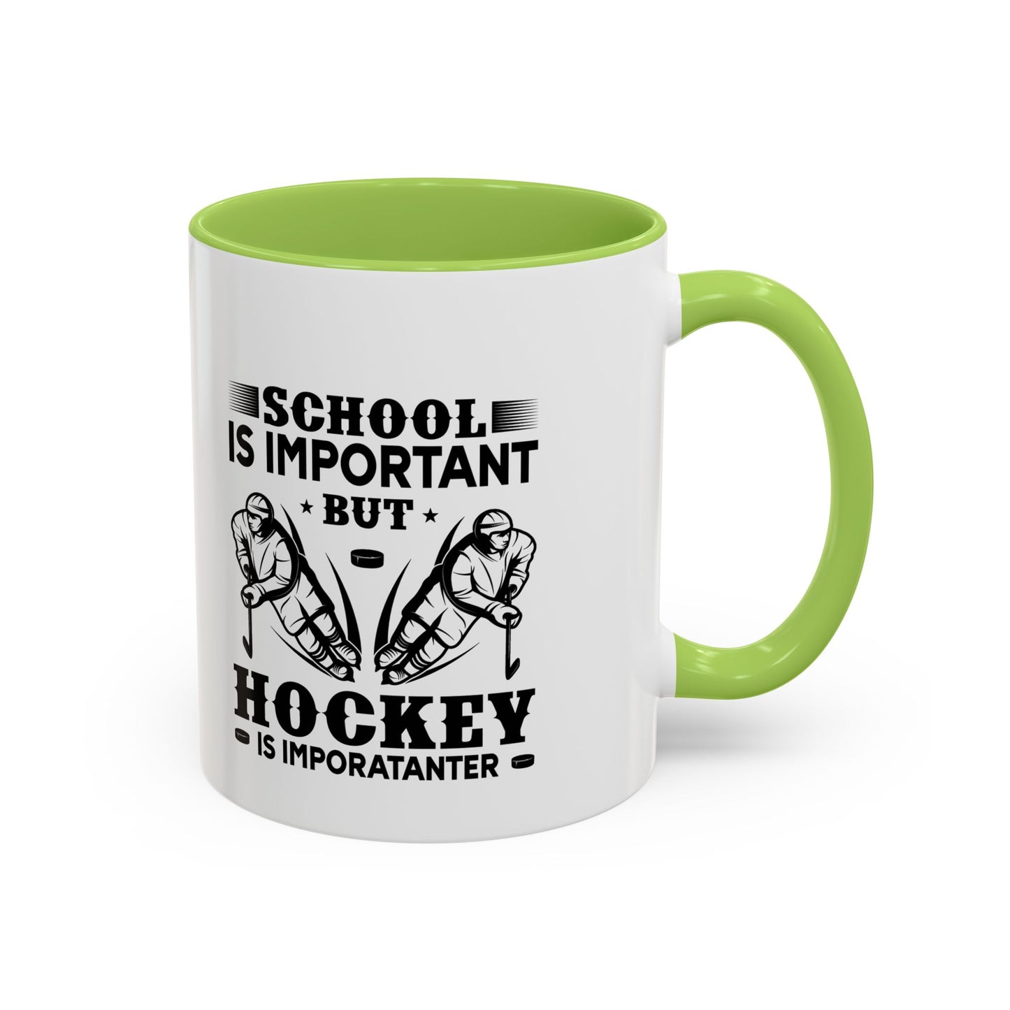 Hockey Boy Coffee Mug "School Is Important, Hockey Is Importanter"