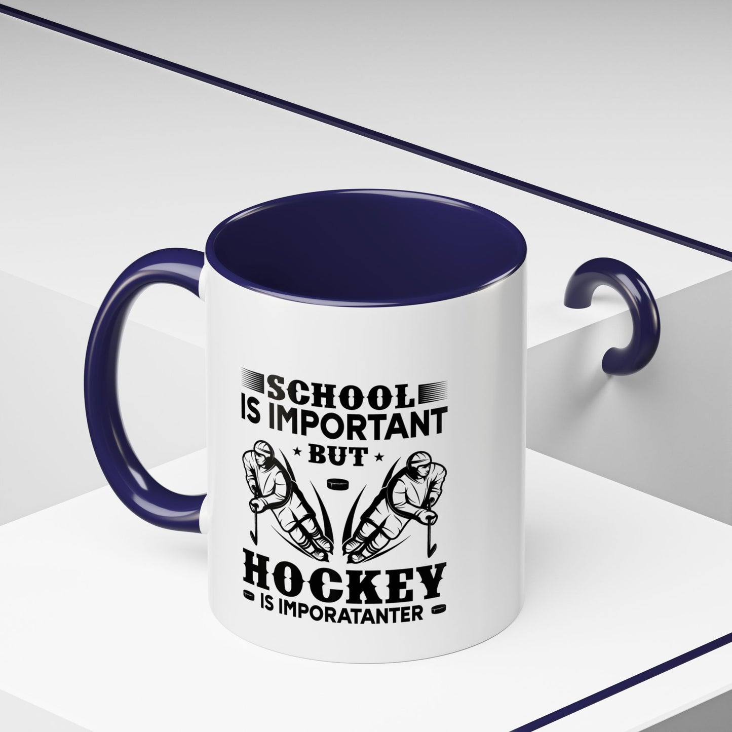 Hockey Boy Coffee Mug "School Is Important, Hockey Is Importanter"