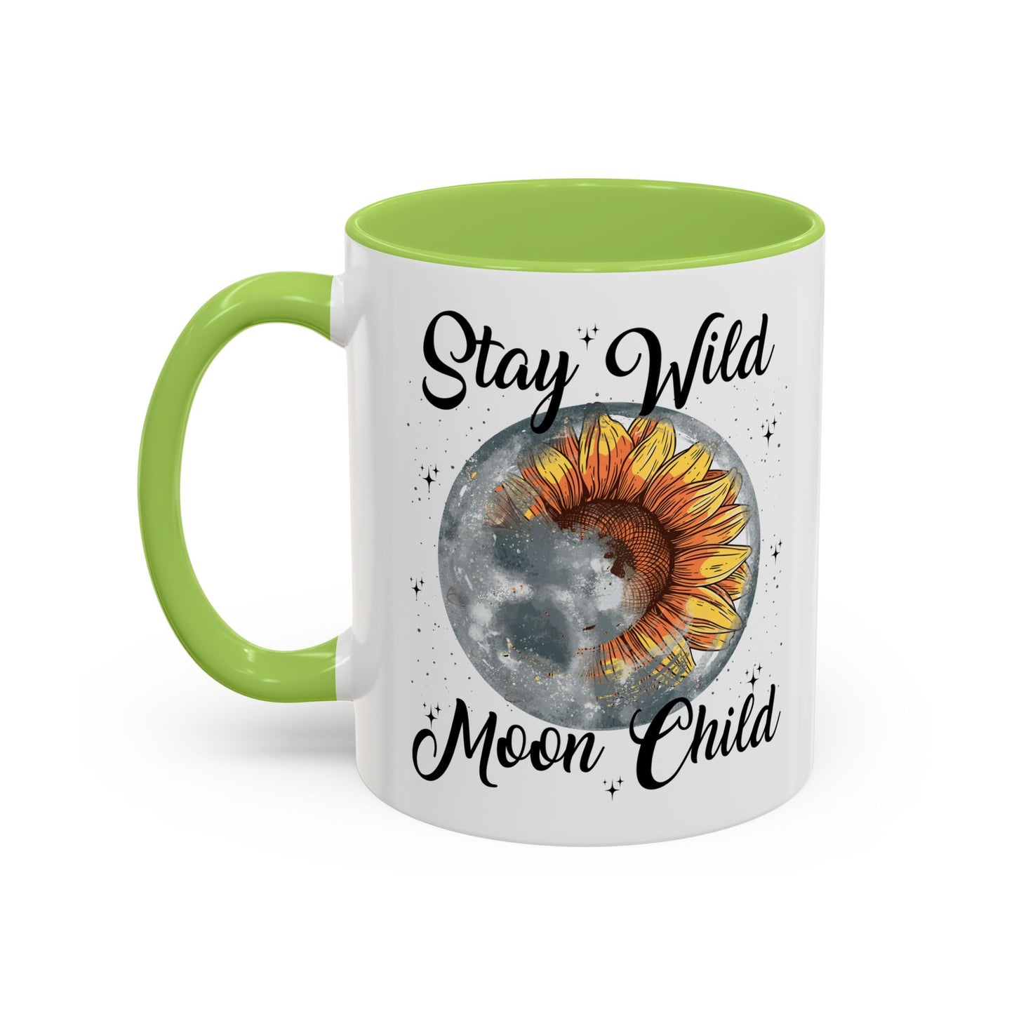 Stay Wild Moon Child Coffee Mug — Sunflower Moon Accent 11/15oz