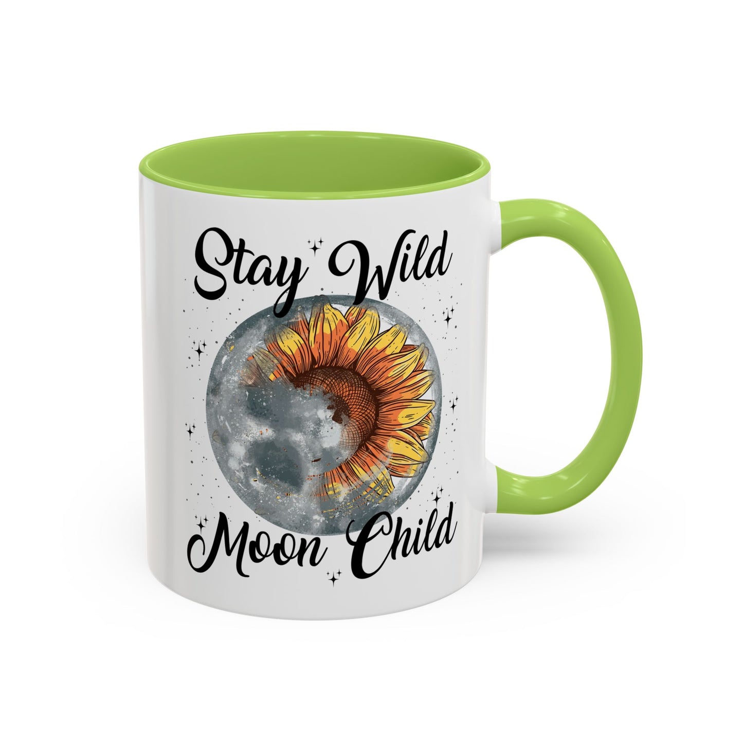 Stay Wild Moon Child Coffee Mug — Sunflower Moon Accent 11/15oz