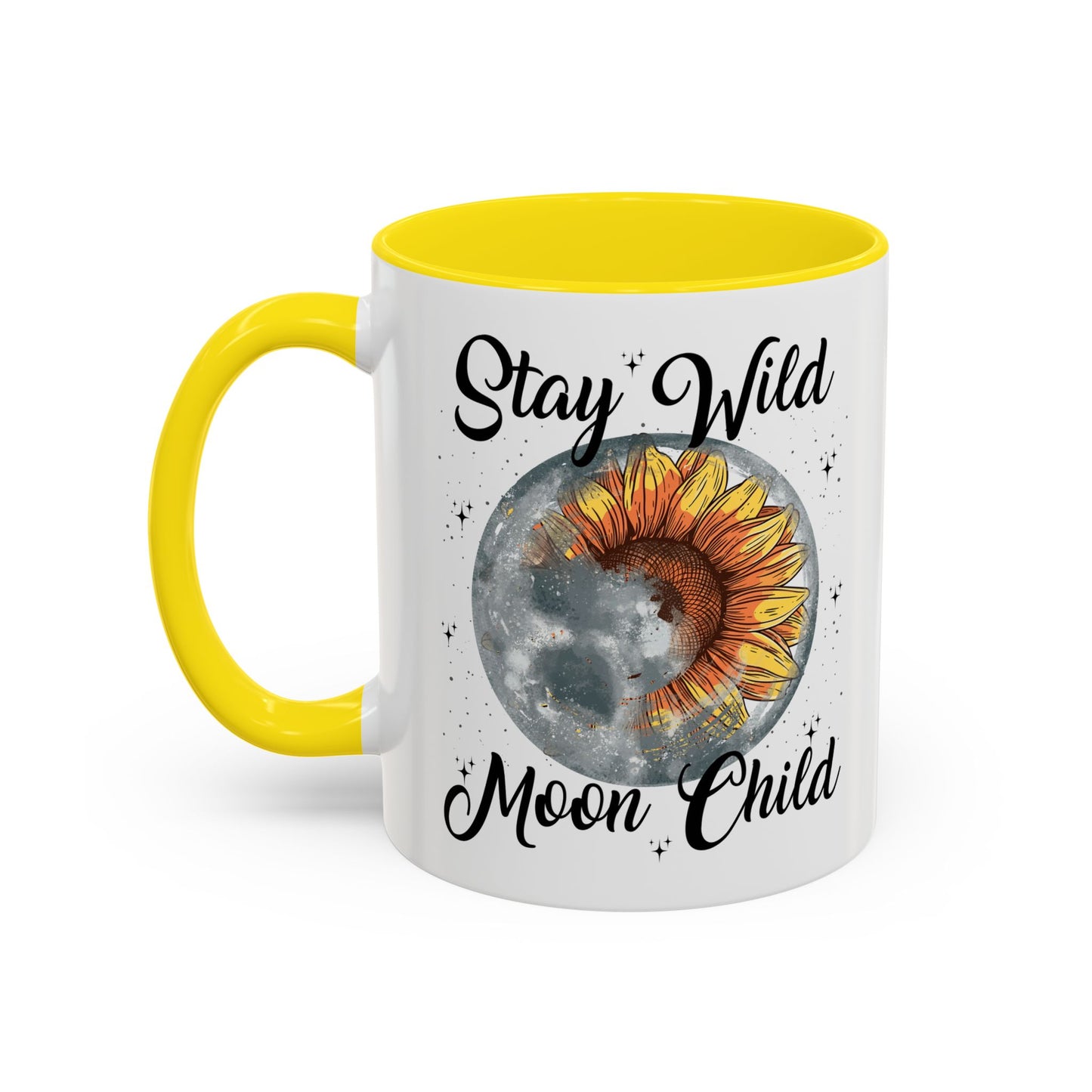 Stay Wild Moon Child Coffee Mug — Sunflower Moon Accent 11/15oz