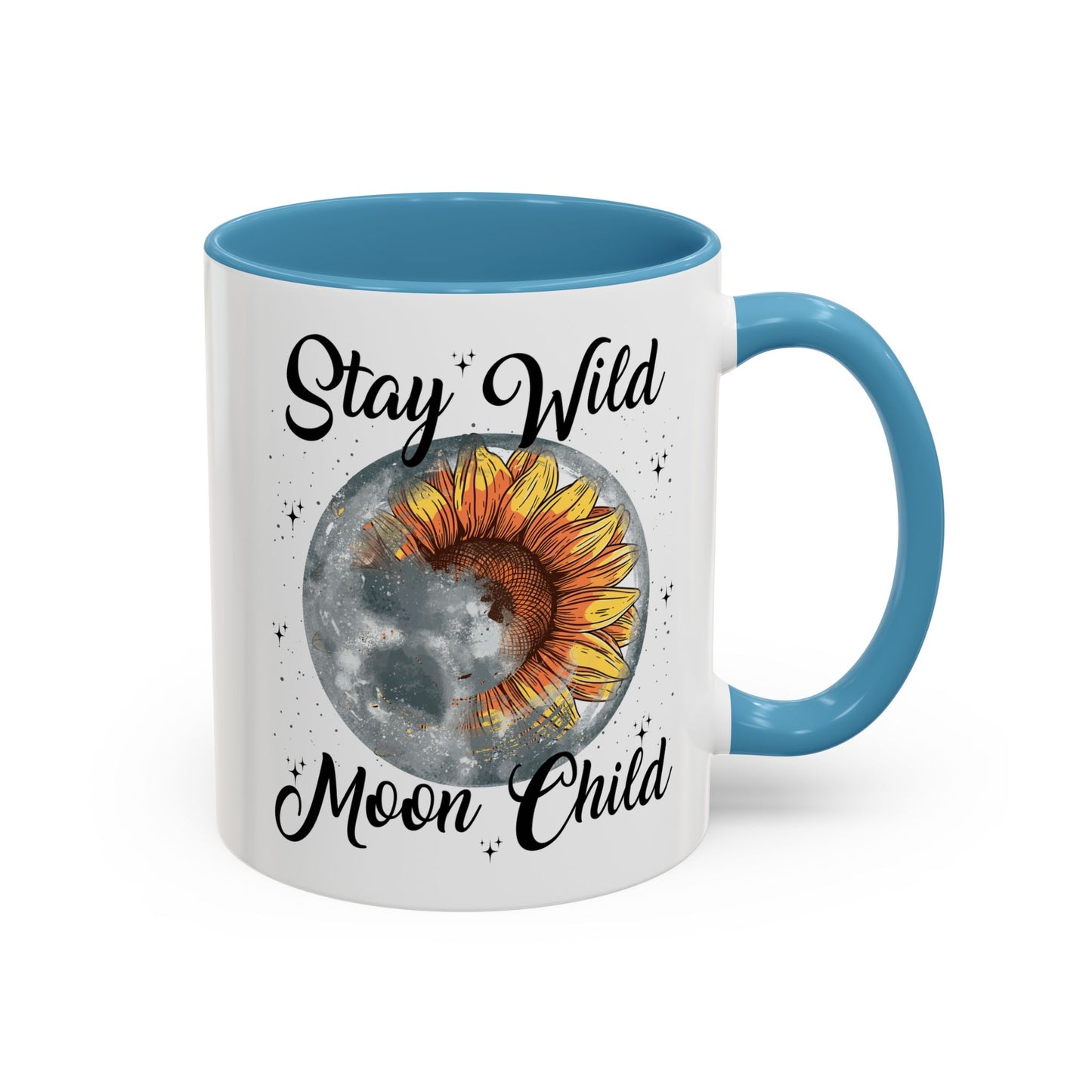 Stay Wild Moon Child Coffee Mug — Sunflower Moon Accent 11/15oz