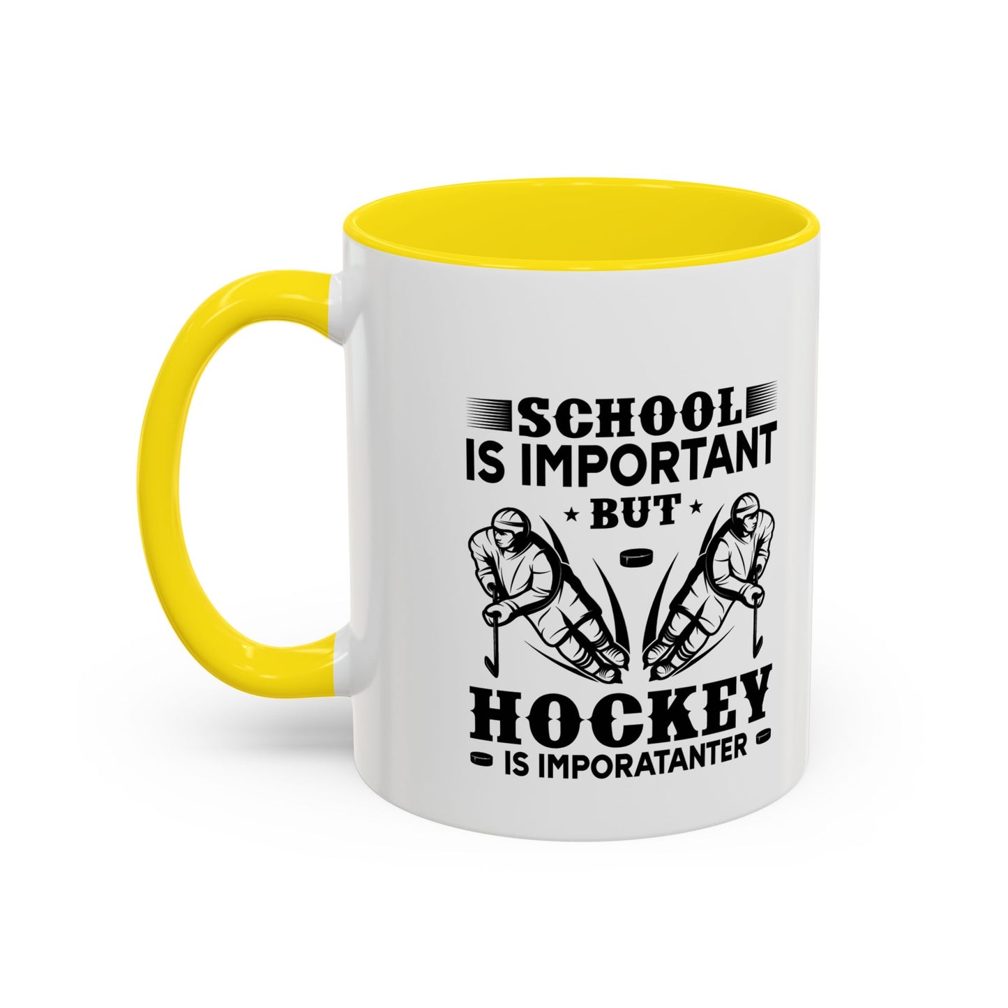 Hockey Boy Coffee Mug "School Is Important, Hockey Is Importanter"