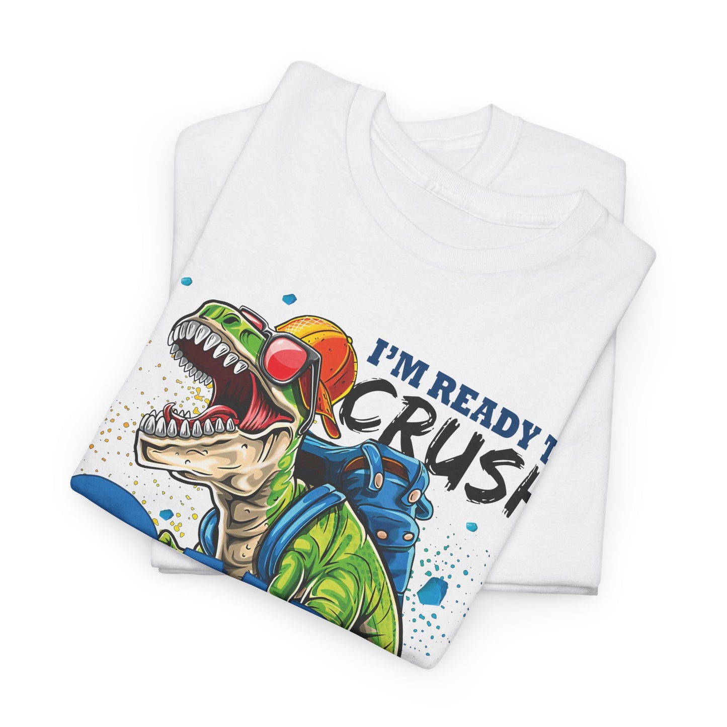 2nd Grade T-Shirt — “I’m Ready to Crush 2nd Grade” Dino Back-to-School Tee