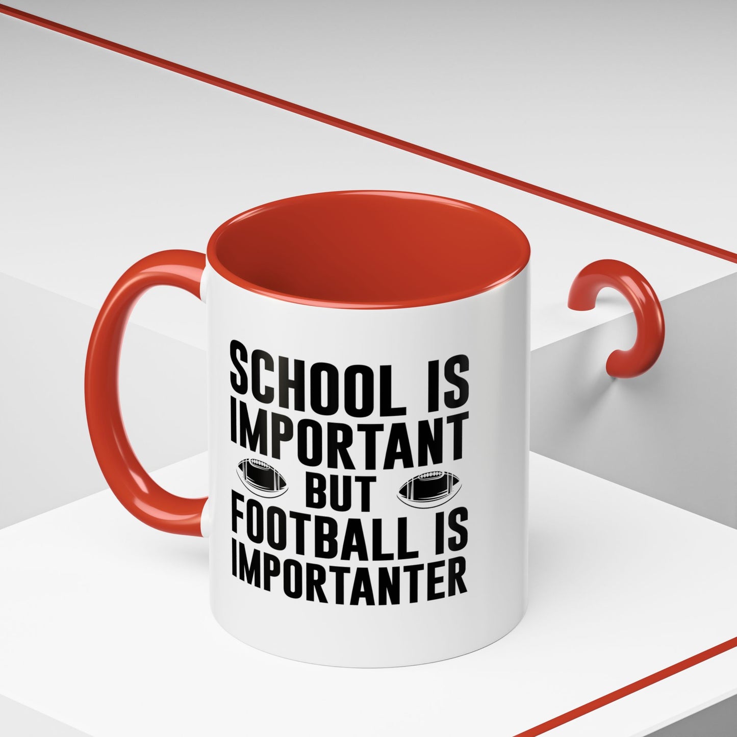 Football Lineman Coffee Mug "School Is Important, Football Is Importanter"