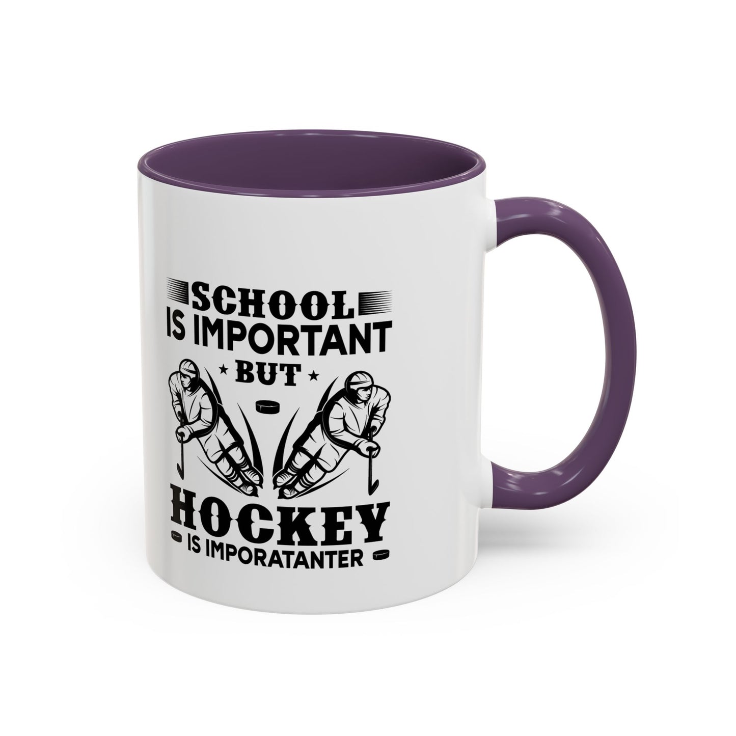 Hockey Boy Coffee Mug "School Is Important, Hockey Is Importanter"