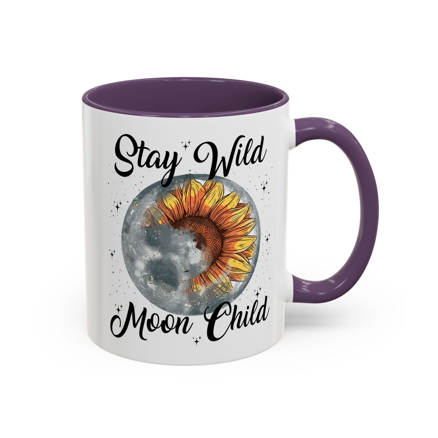 Stay Wild Moon Child Coffee Mug — Sunflower Moon Accent 11/15oz