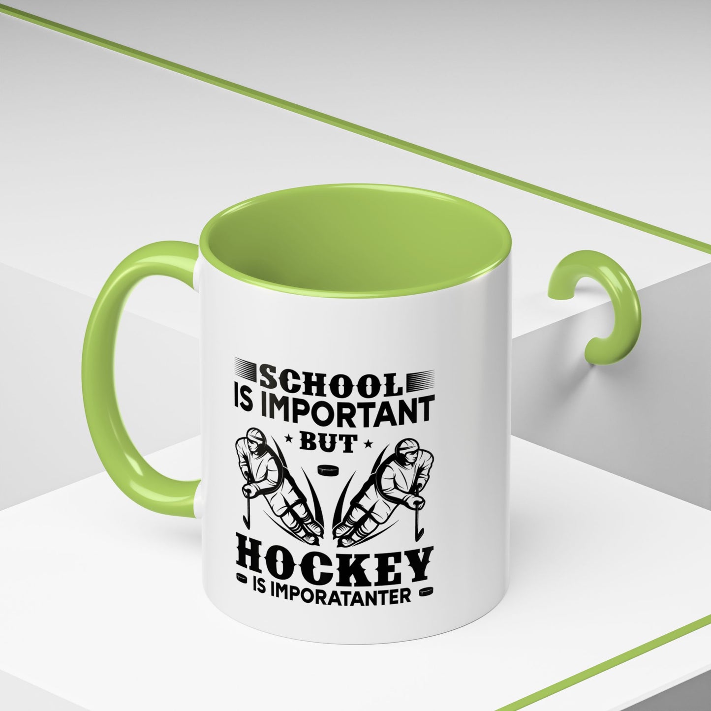 Hockey Boy Coffee Mug "School Is Important, Hockey Is Importanter"