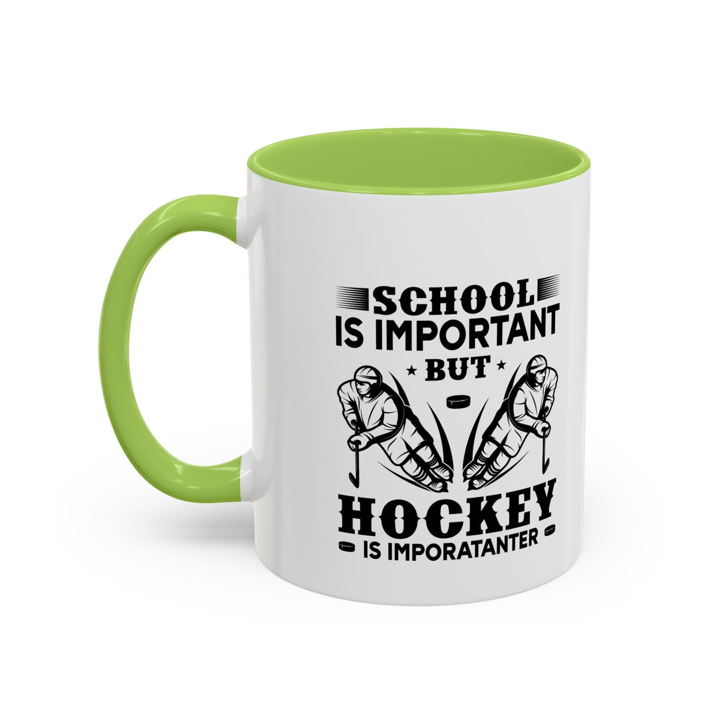 Hockey Boy Coffee Mug "School Is Important, Hockey Is Importanter"