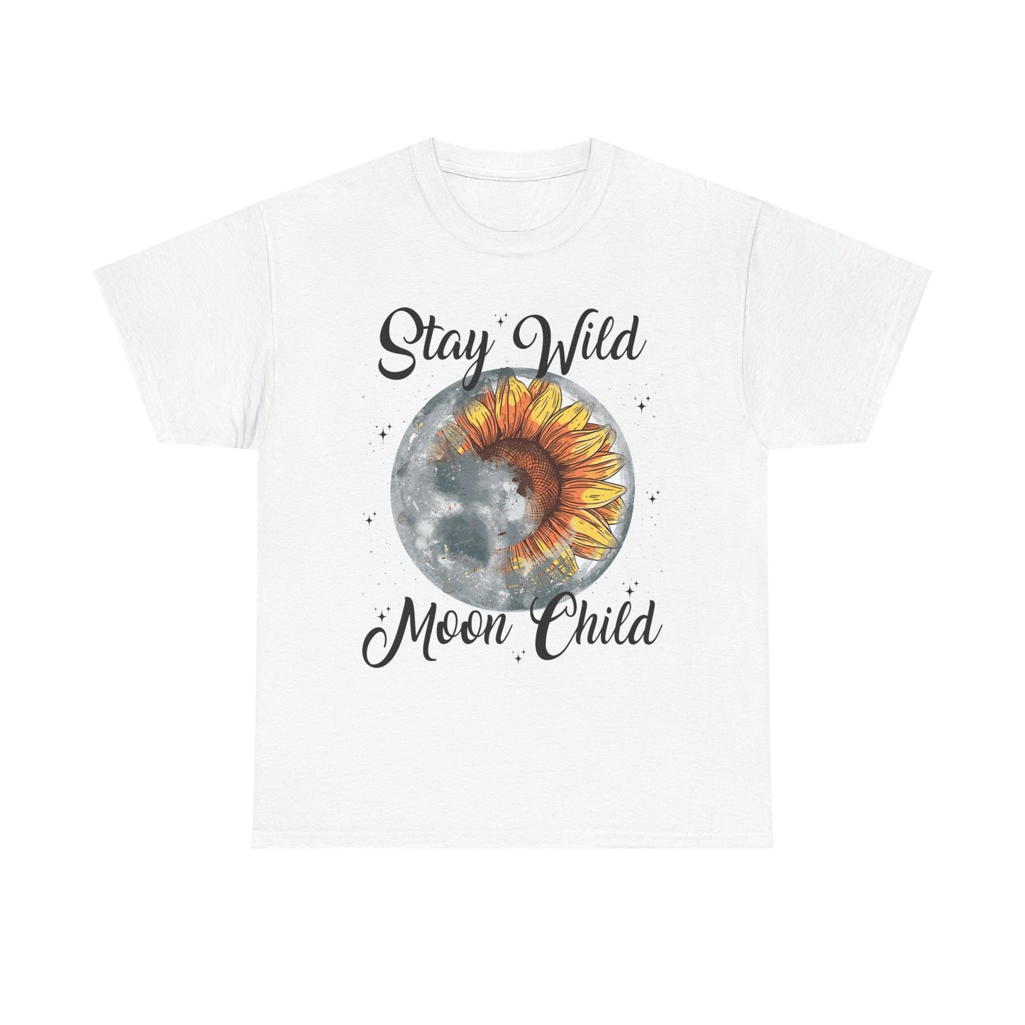 Stay Wild Moon Child Sunflower & Moon Graphic Tee