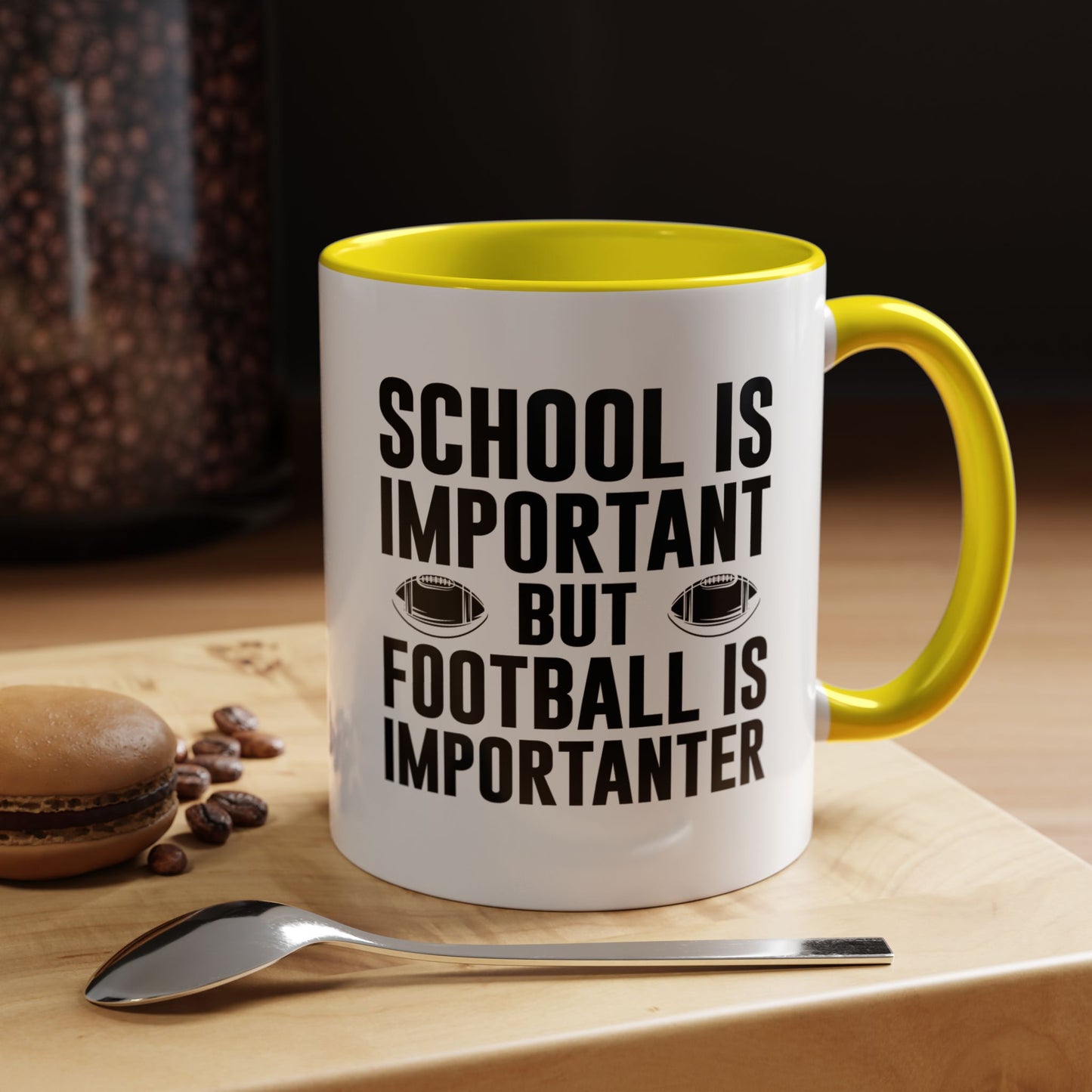 Football Lineman Coffee Mug "School Is Important, Football Is Importanter"