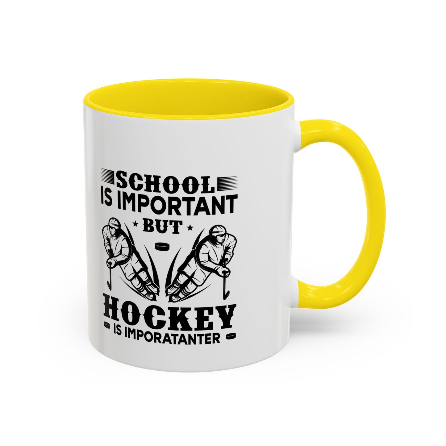 Hockey Boy Coffee Mug "School Is Important, Hockey Is Importanter"