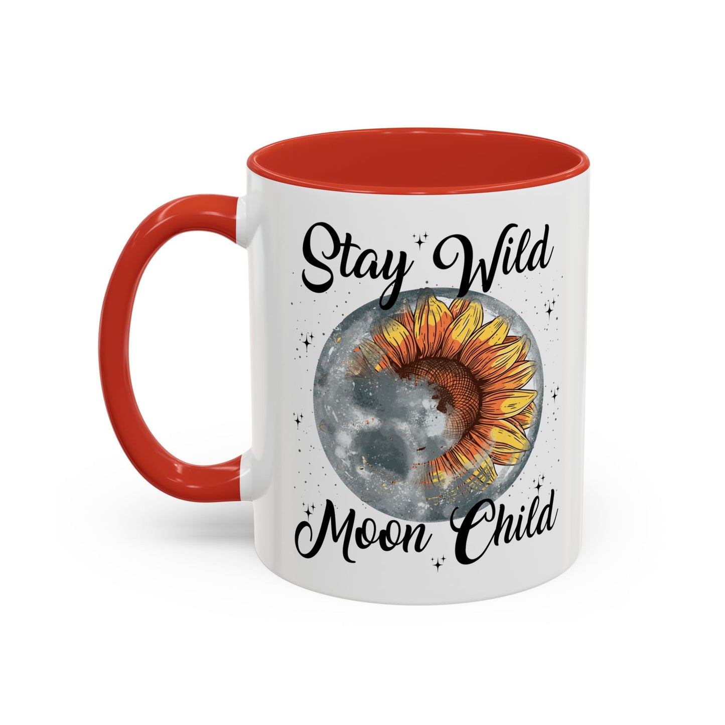 Stay Wild Moon Child Coffee Mug — Sunflower Moon Accent 11/15oz