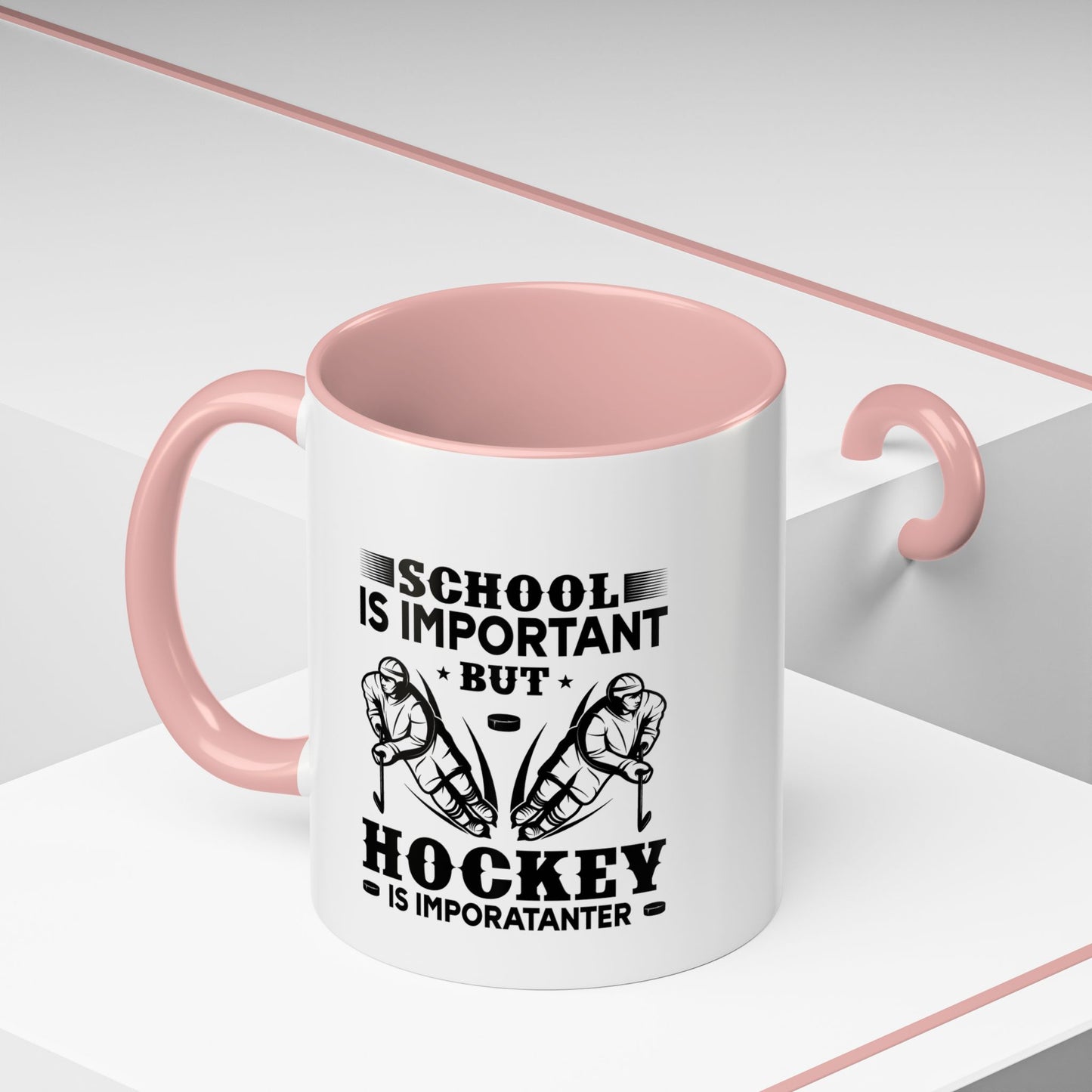 Hockey Boy Coffee Mug "School Is Important, Hockey Is Importanter"