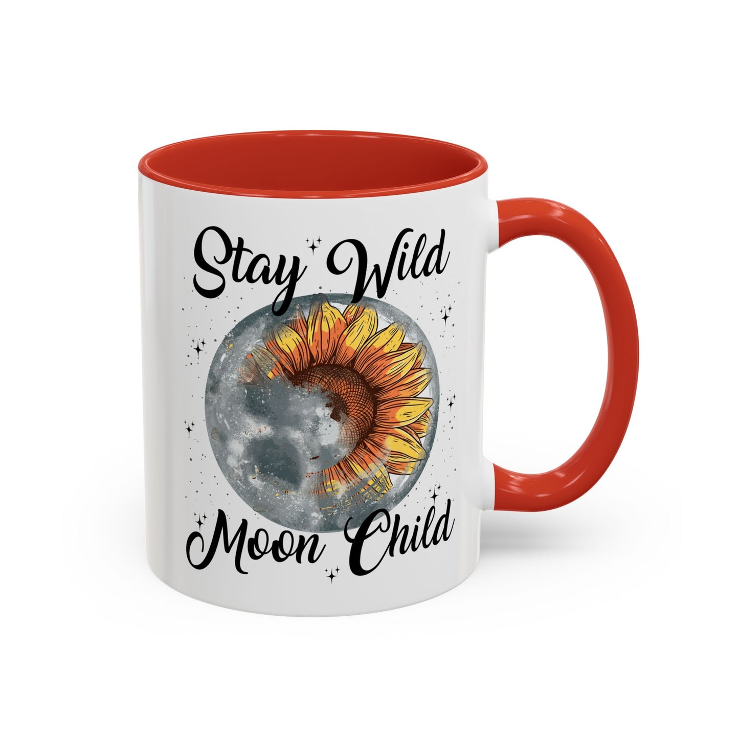 Stay Wild Moon Child Coffee Mug — Sunflower Moon Accent 11/15oz