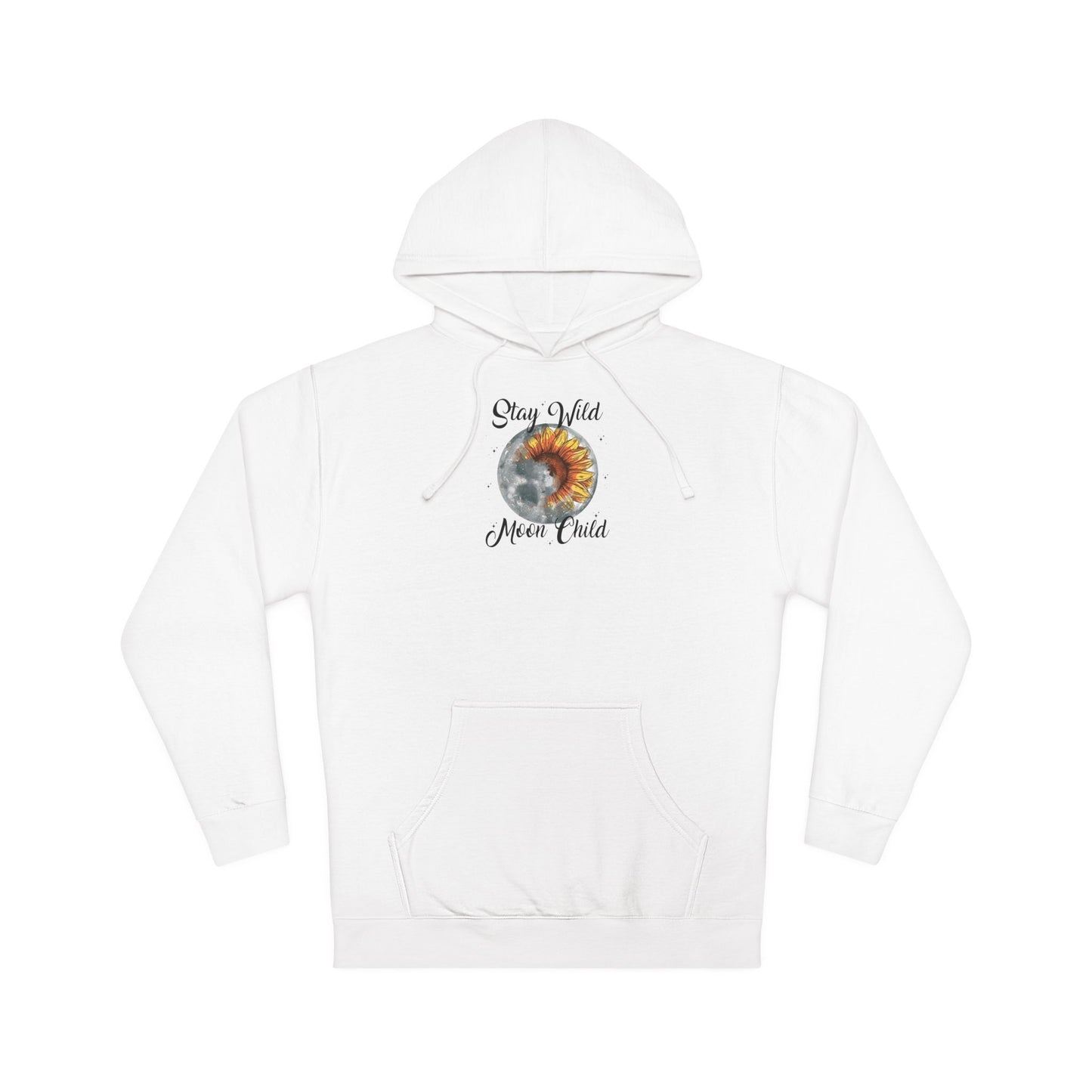 Stay Wild Moon Child Hoodie — Celestial Boho Graphic Pullover
