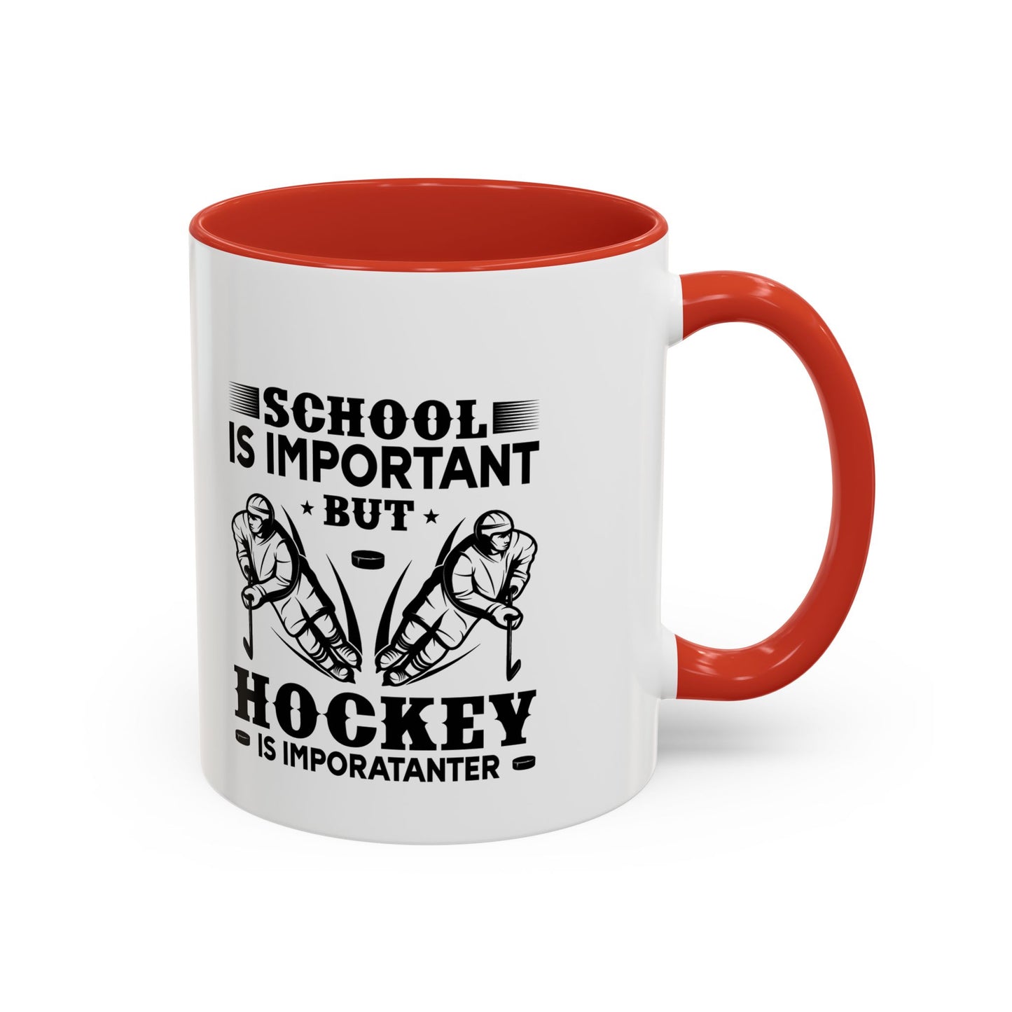 Hockey Boy Coffee Mug "School Is Important, Hockey Is Importanter"