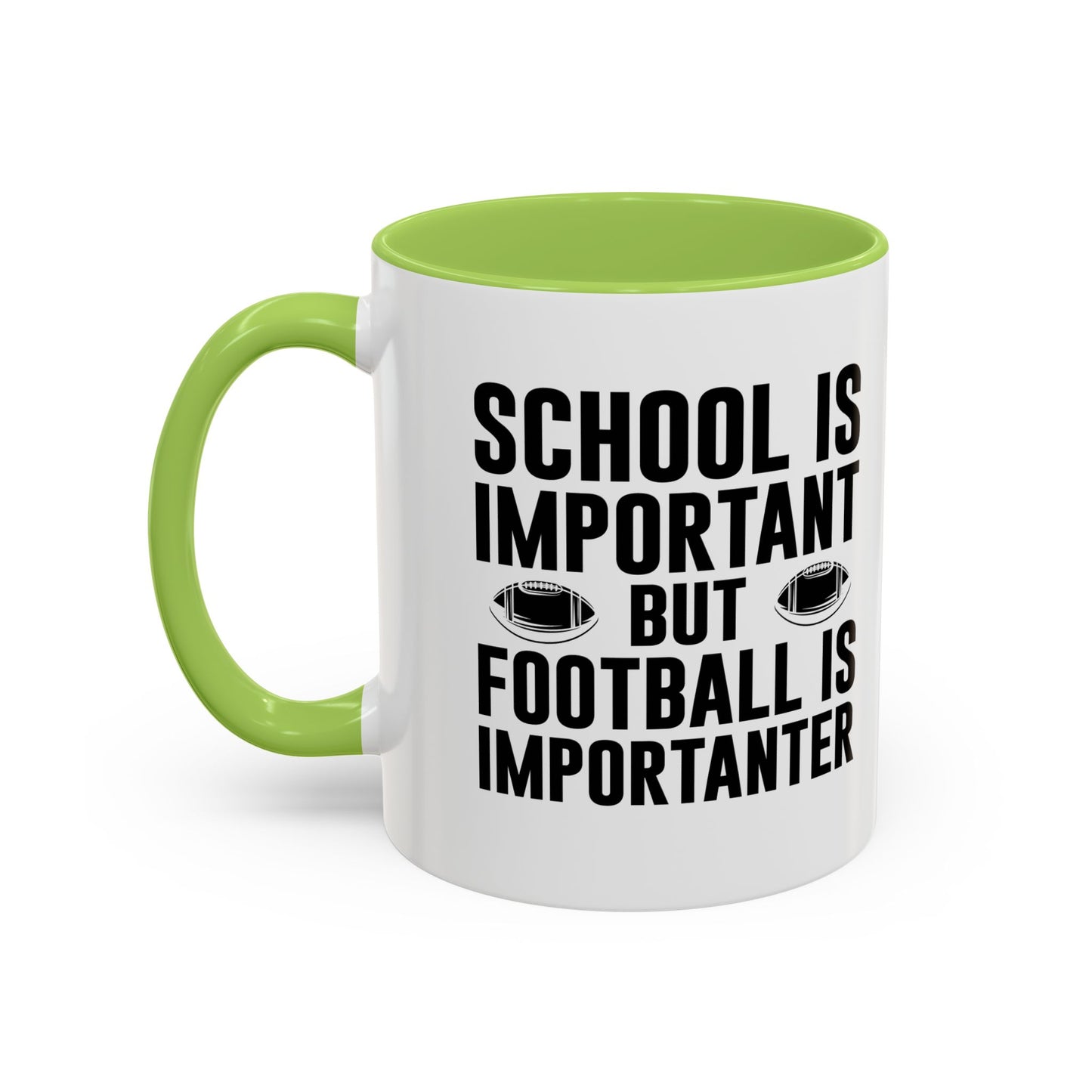 Football Lineman Coffee Mug "School Is Important, Football Is Importanter"