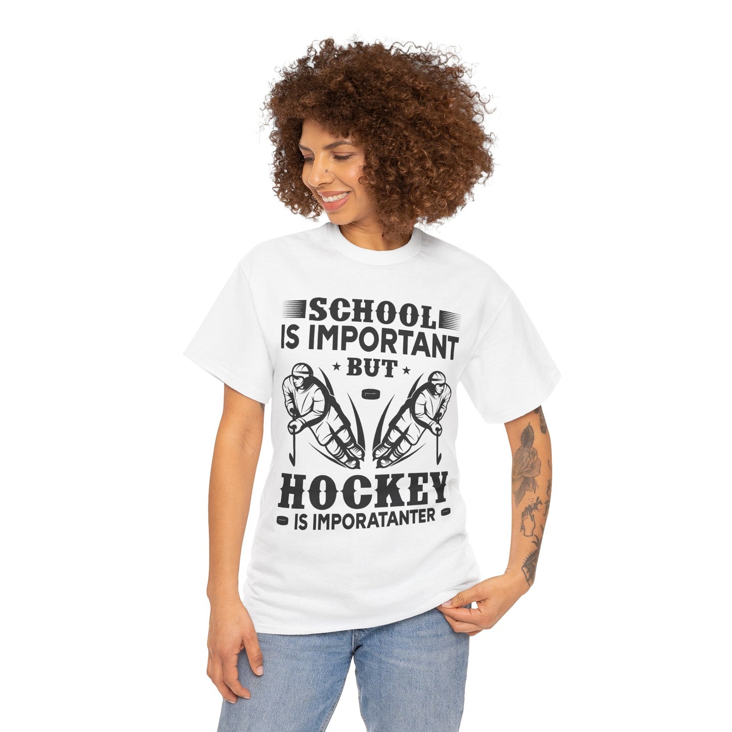 Hockey Boy T-Shirt "School Is Important, Hockey Is Importanter"