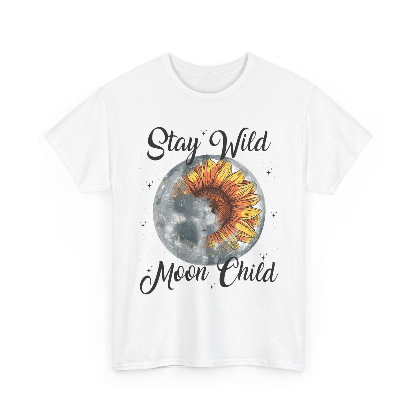 Stay Wild Moon Child Sunflower & Moon Graphic Tee
