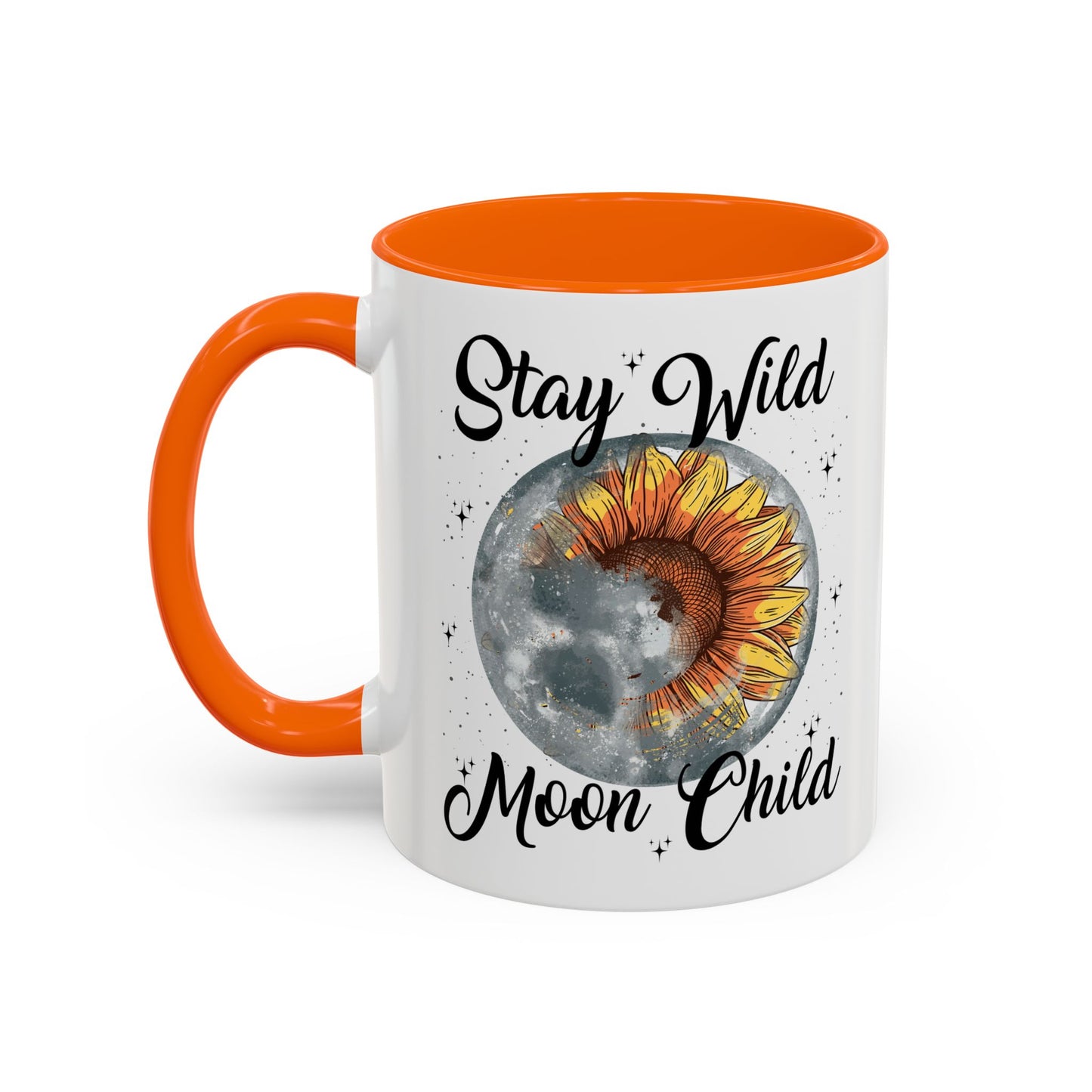 Stay Wild Moon Child Coffee Mug — Sunflower Moon Accent 11/15oz