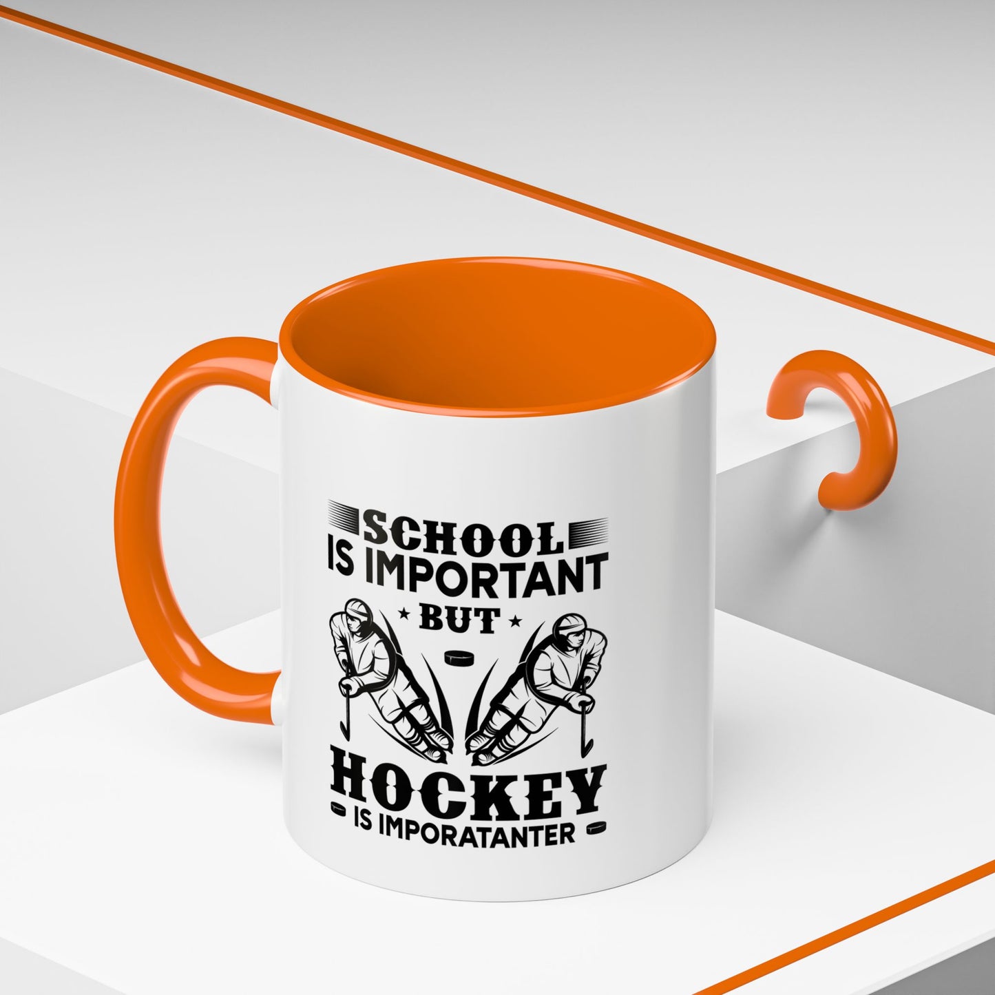 Hockey Boy Coffee Mug "School Is Important, Hockey Is Importanter"