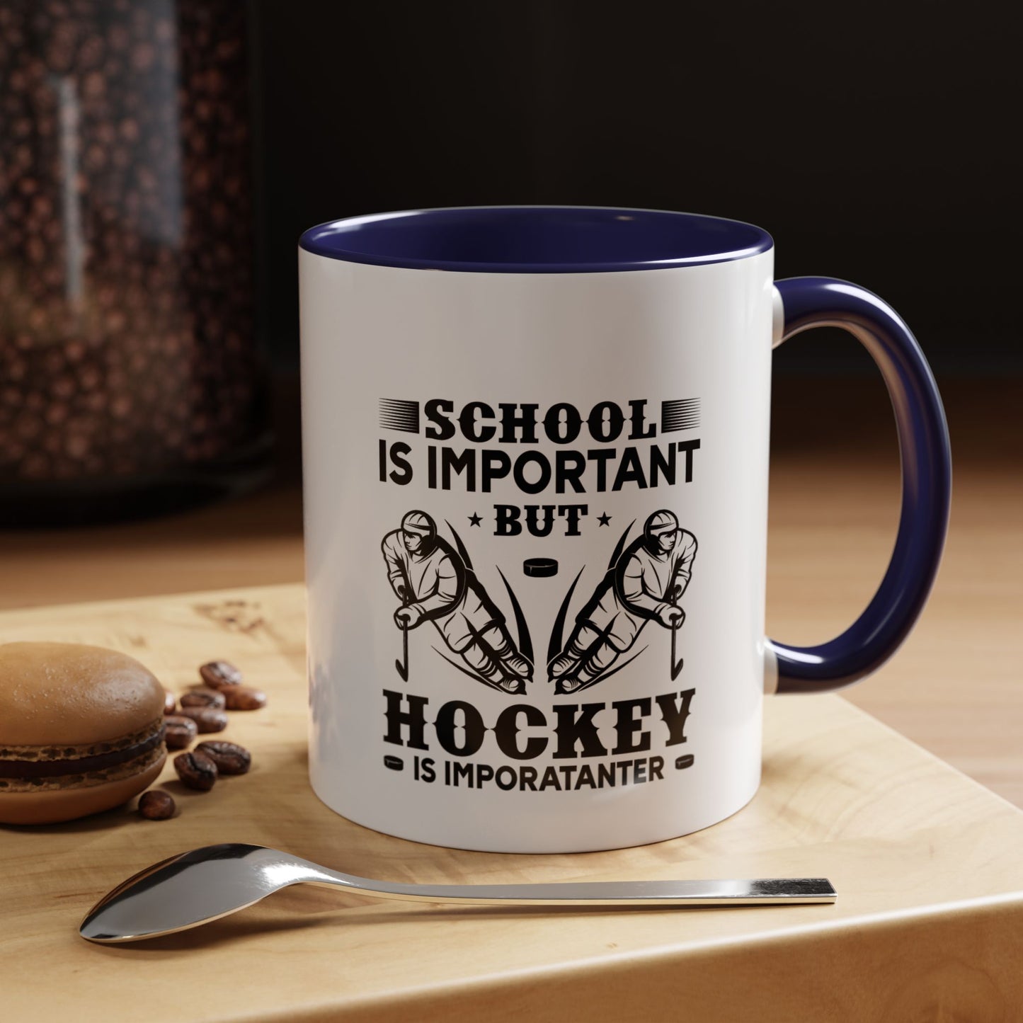 Hockey Boy Coffee Mug "School Is Important, Hockey Is Importanter"