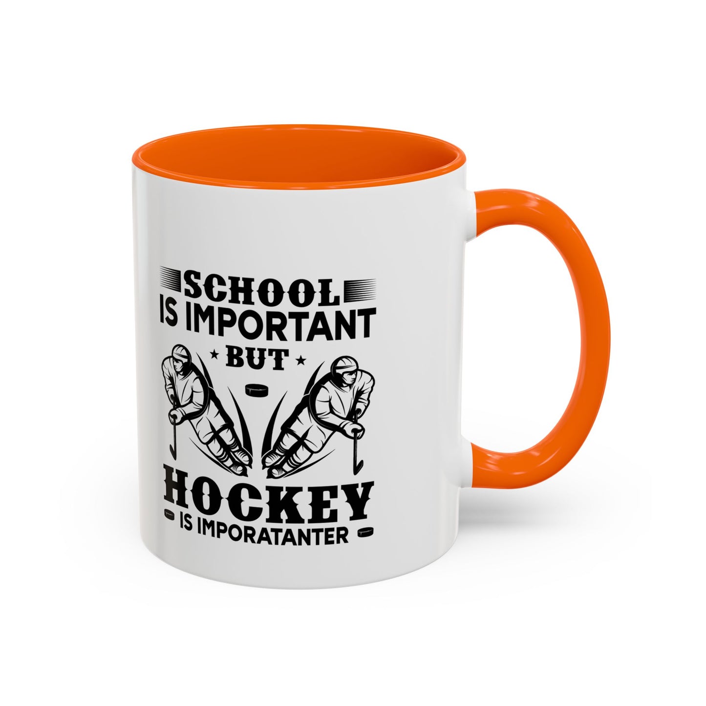 Hockey Boy Coffee Mug "School Is Important, Hockey Is Importanter"