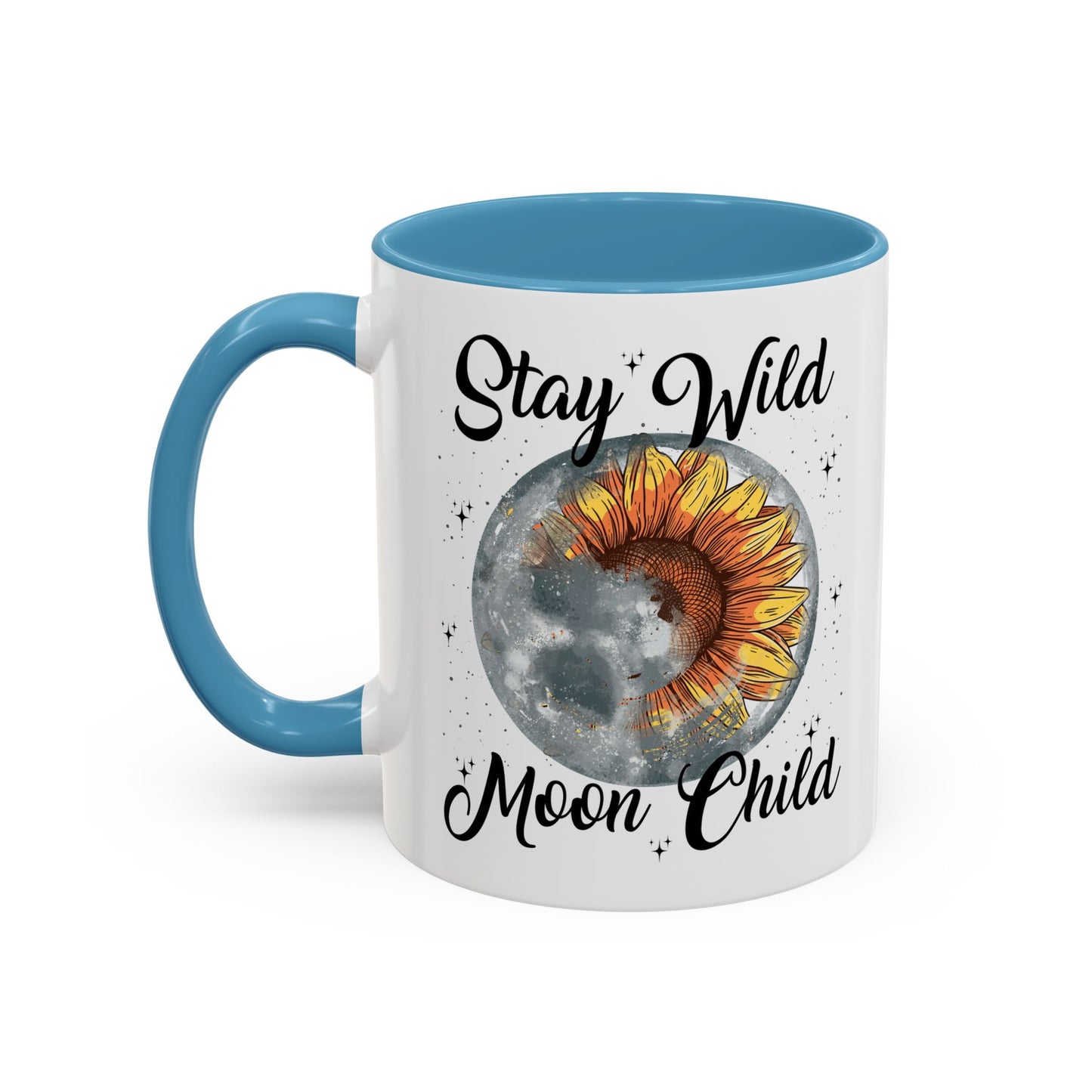 Stay Wild Moon Child Coffee Mug — Sunflower Moon Accent 11/15oz