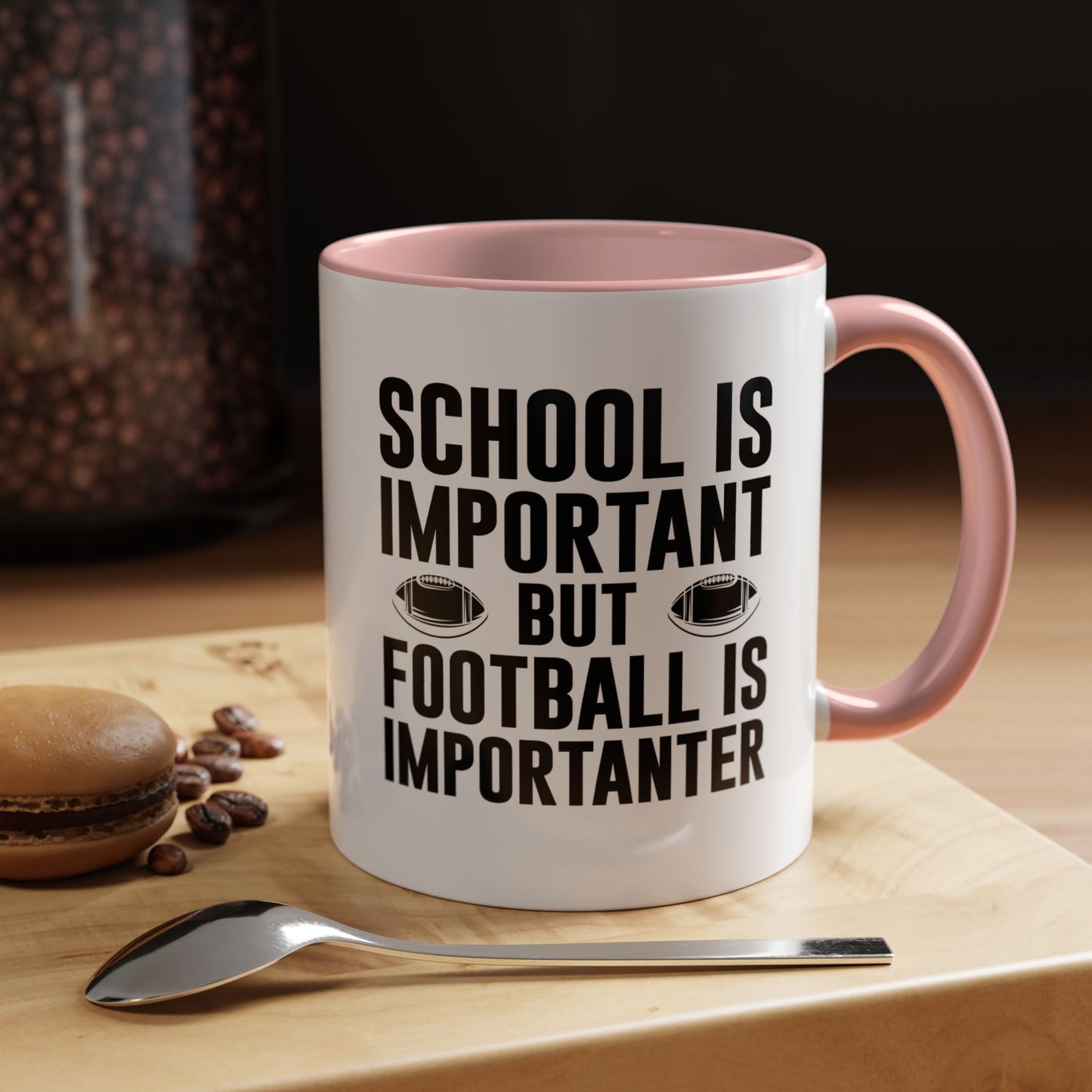 Football Lineman Coffee Mug "School Is Important, Football Is Importanter"