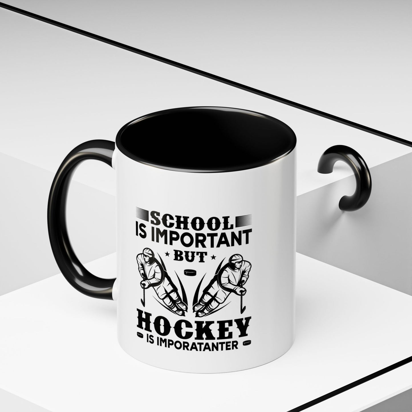 Hockey Boy Coffee Mug "School Is Important, Hockey Is Importanter"