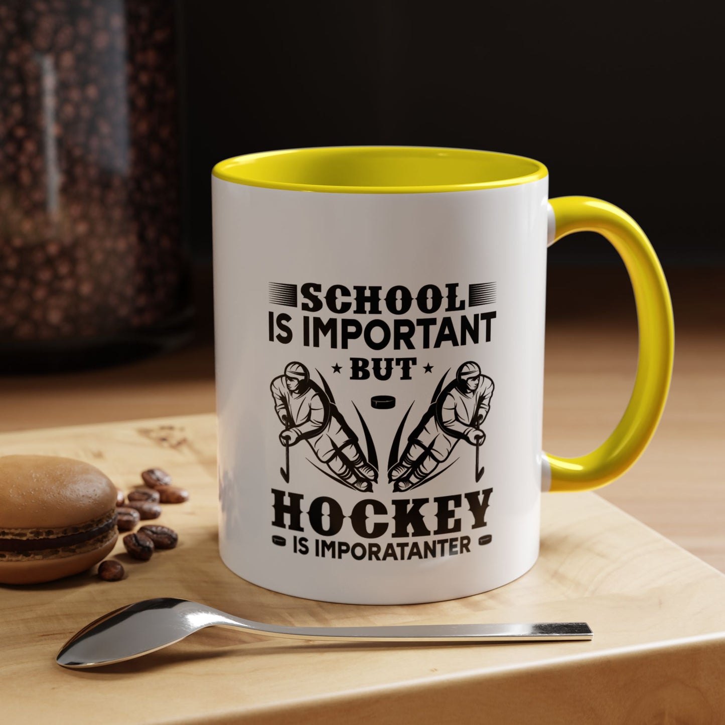 Hockey Boy Coffee Mug "School Is Important, Hockey Is Importanter"