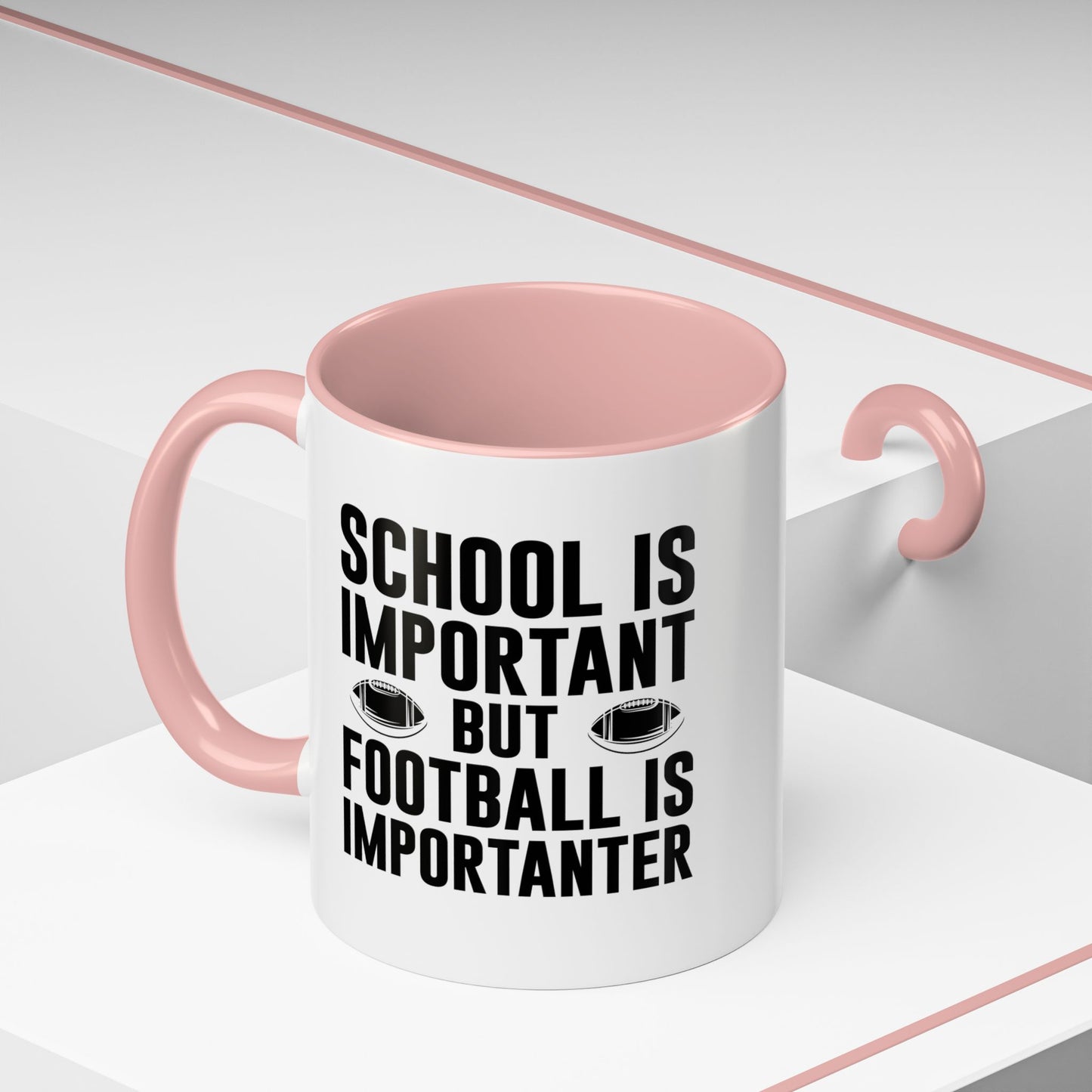Football Lineman Coffee Mug "School Is Important, Football Is Importanter"