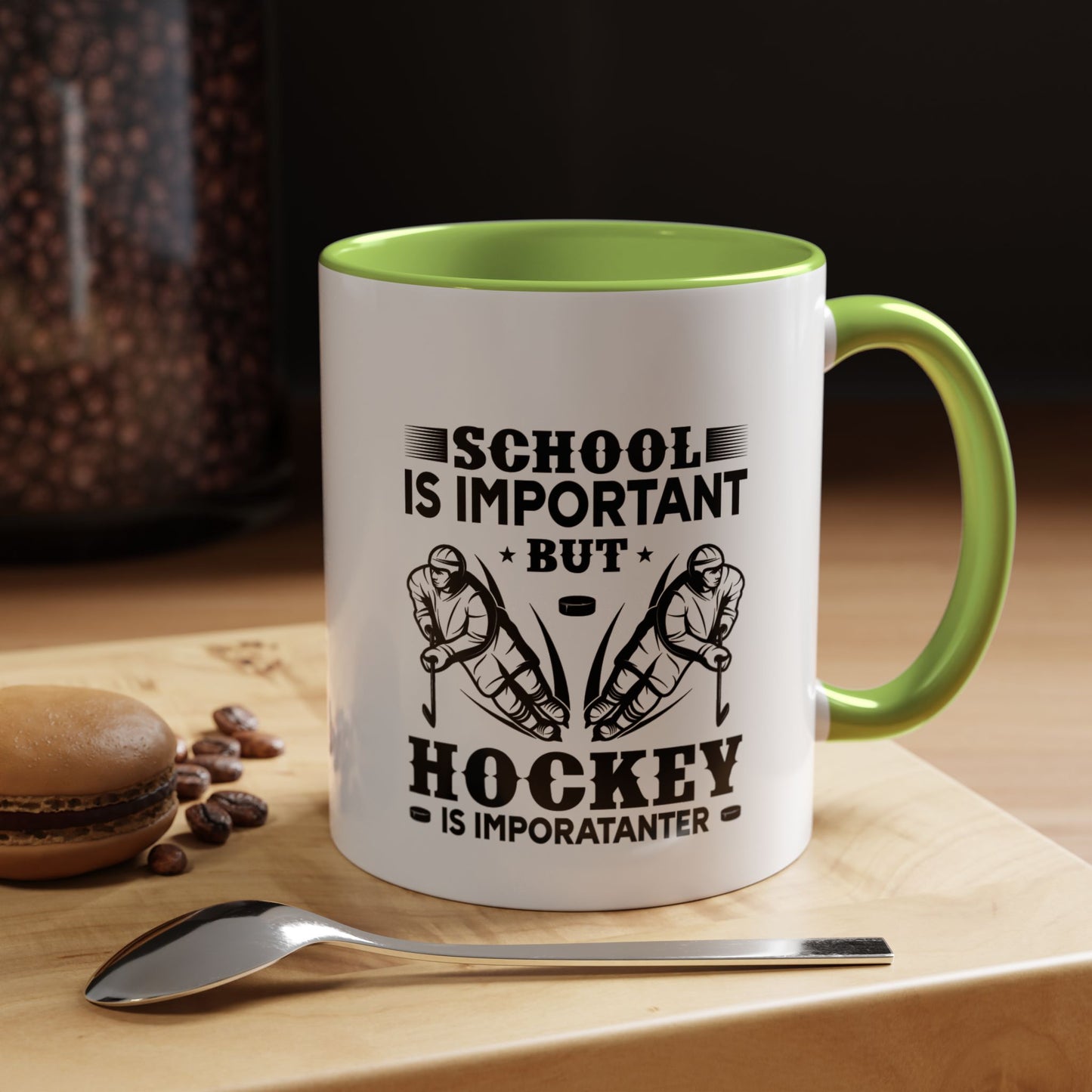 Hockey Boy Coffee Mug "School Is Important, Hockey Is Importanter"