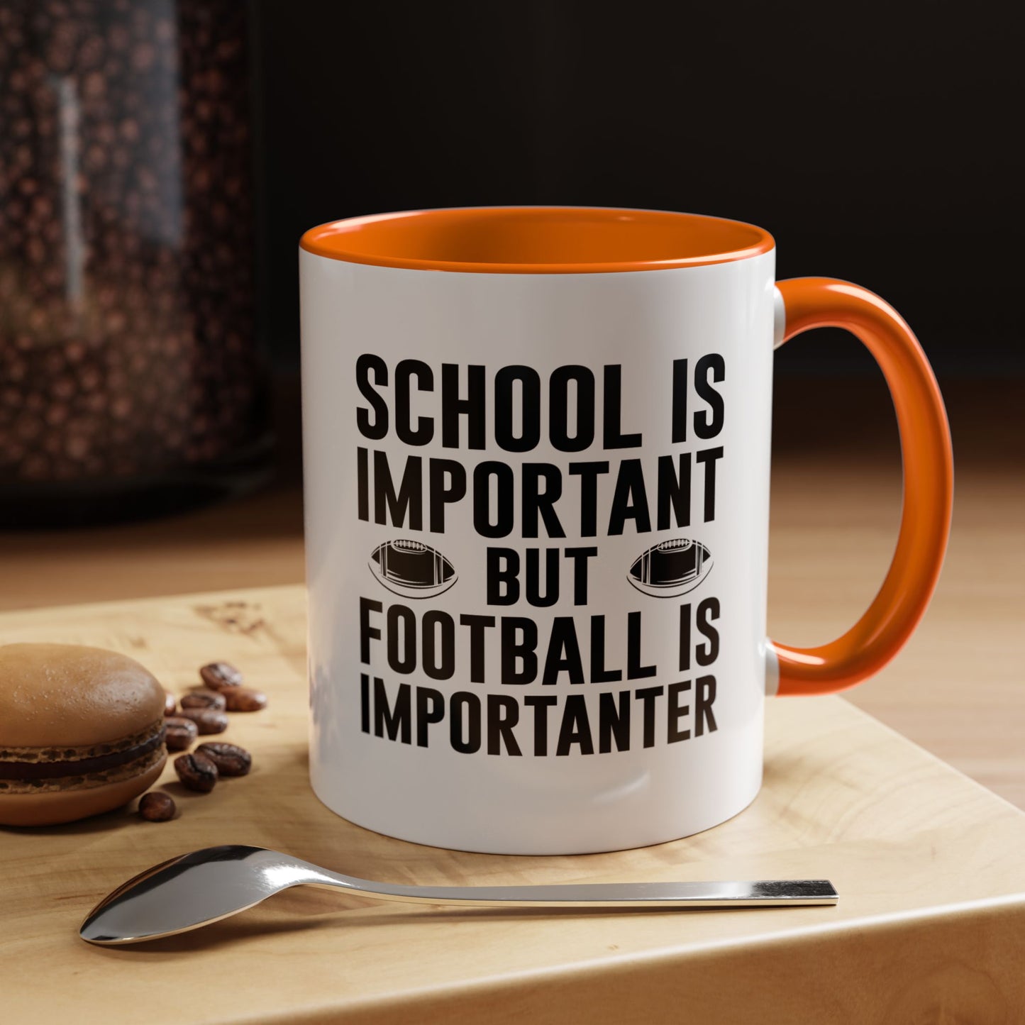 Football Lineman Coffee Mug "School Is Important, Football Is Importanter"