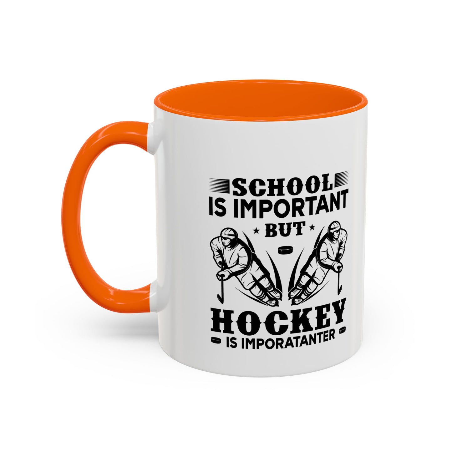 Hockey Boy Coffee Mug "School Is Important, Hockey Is Importanter"