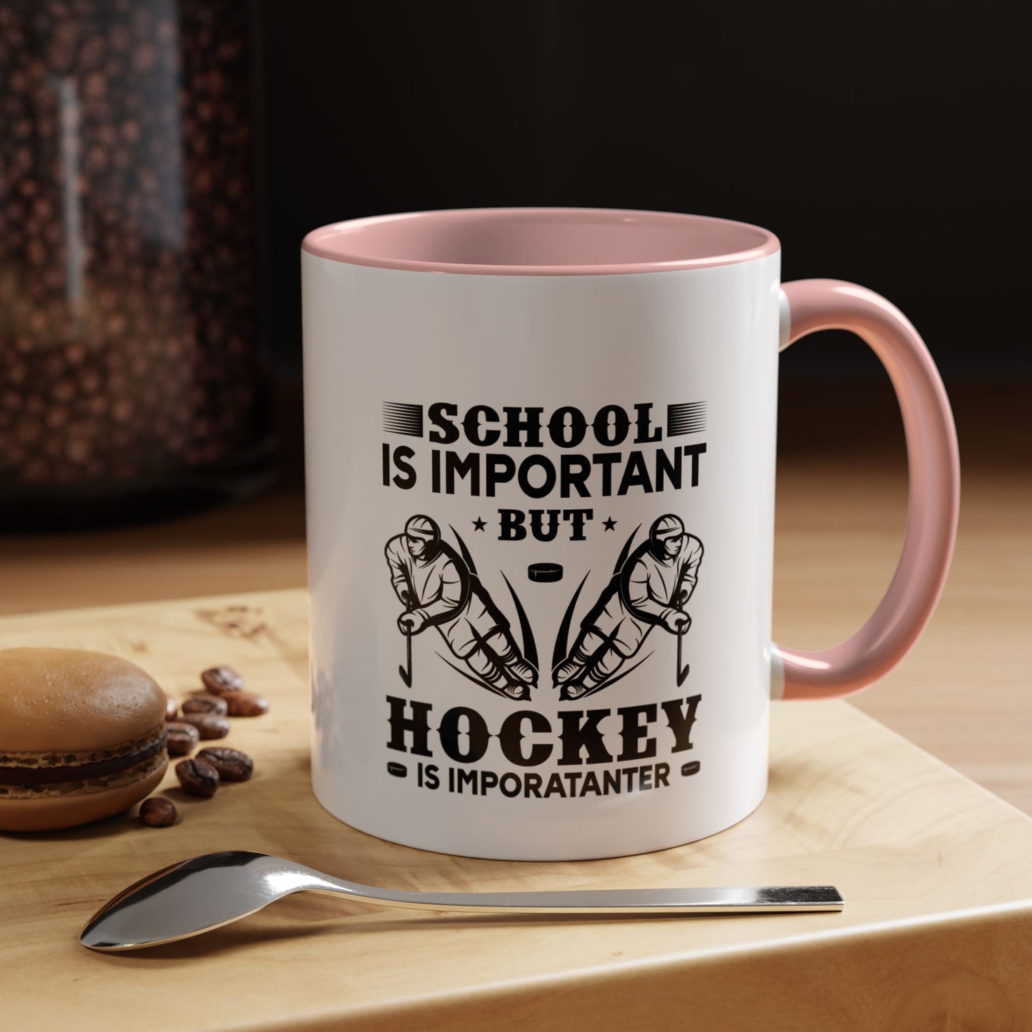 Hockey Boy Coffee Mug "School Is Important, Hockey Is Importanter"