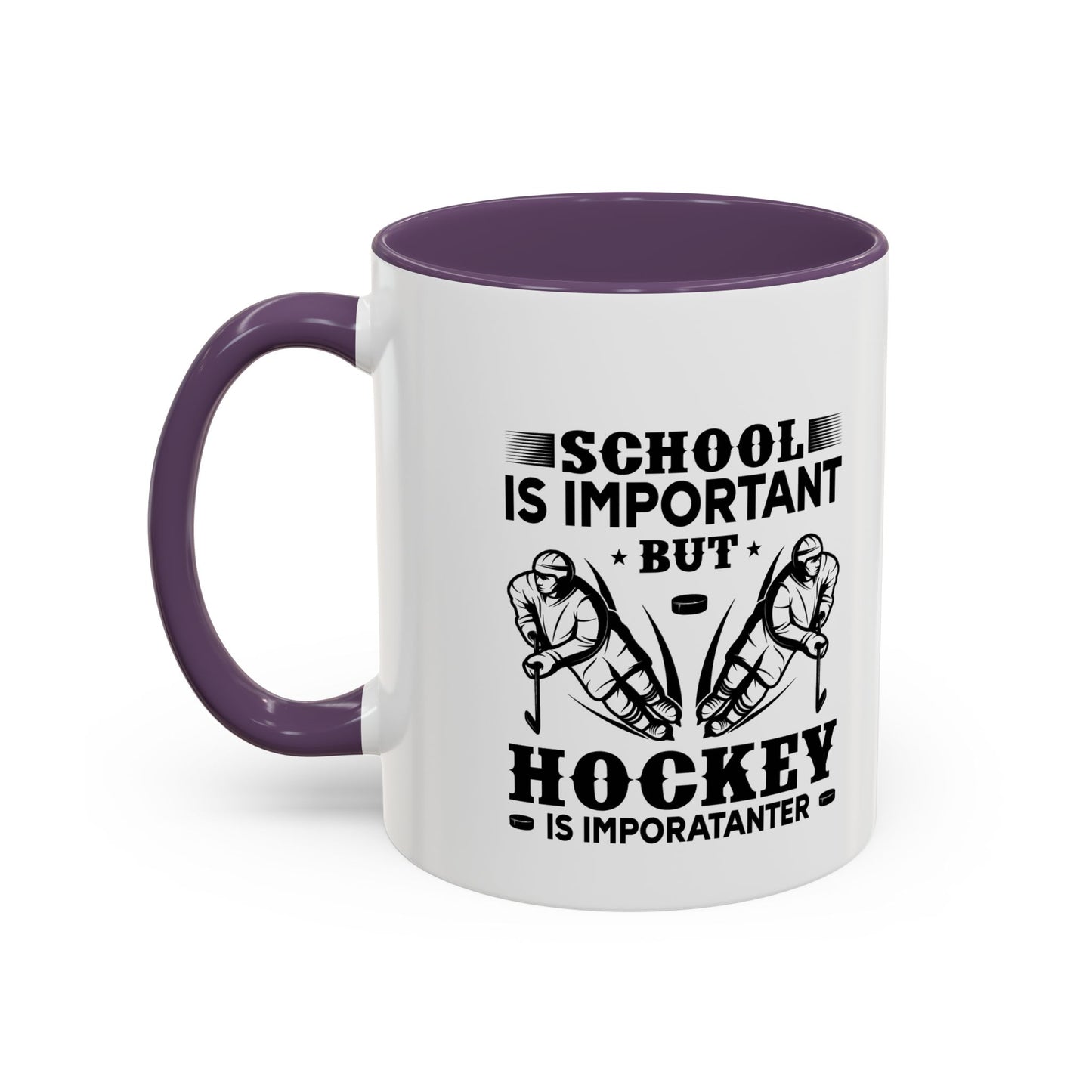 Hockey Boy Coffee Mug "School Is Important, Hockey Is Importanter"