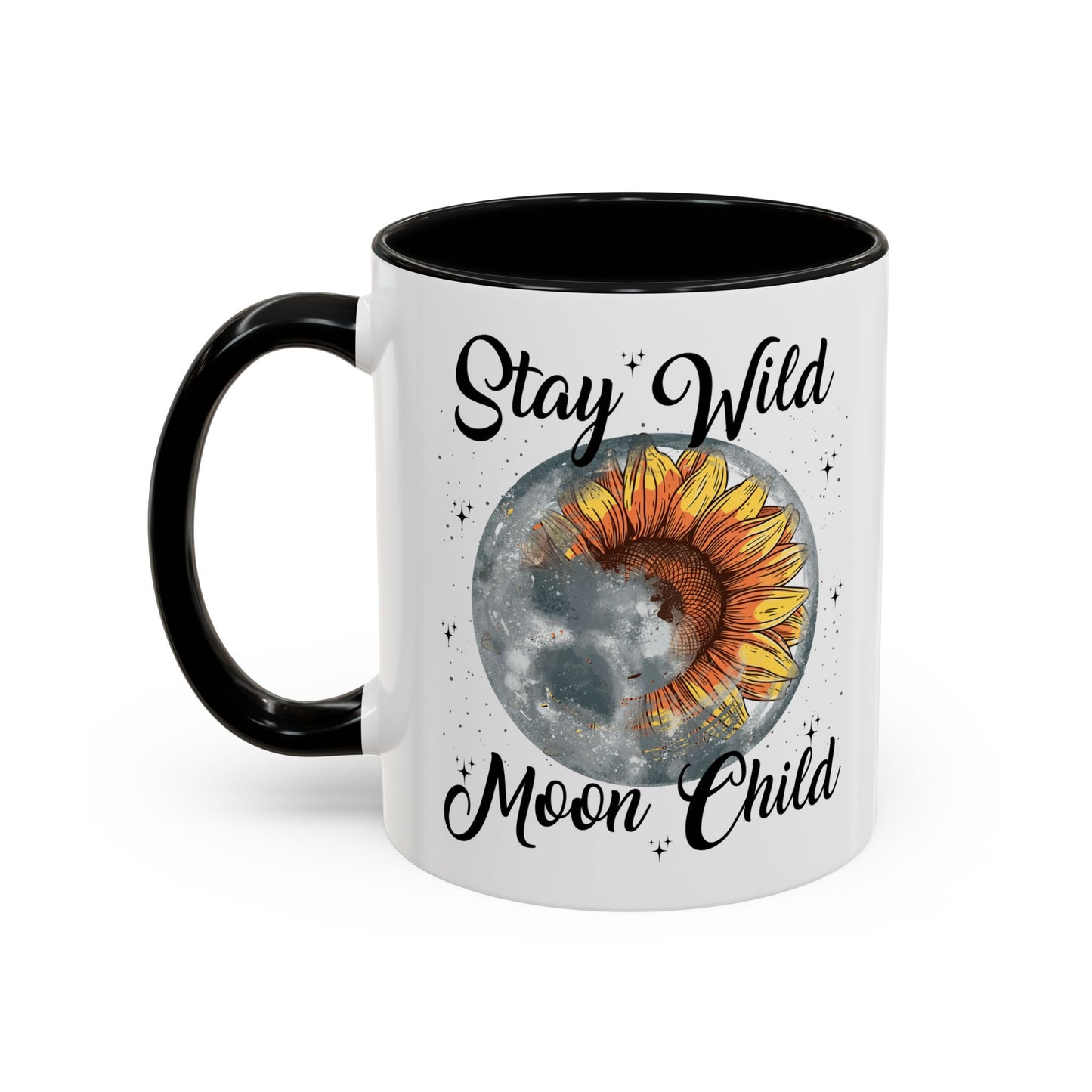 Stay Wild Moon Child Coffee Mug — Sunflower Moon Accent 11/15oz