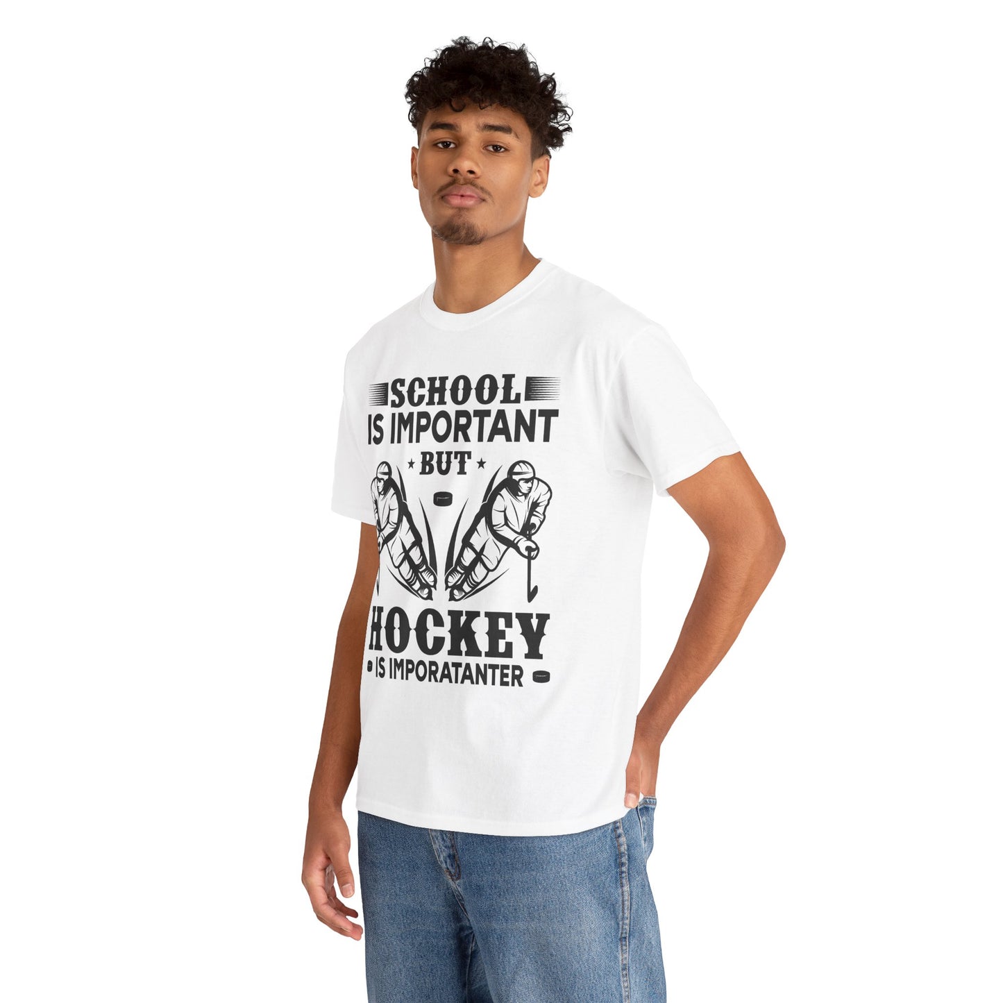 Hockey Boy T-Shirt "School Is Important, Hockey Is Importanter"