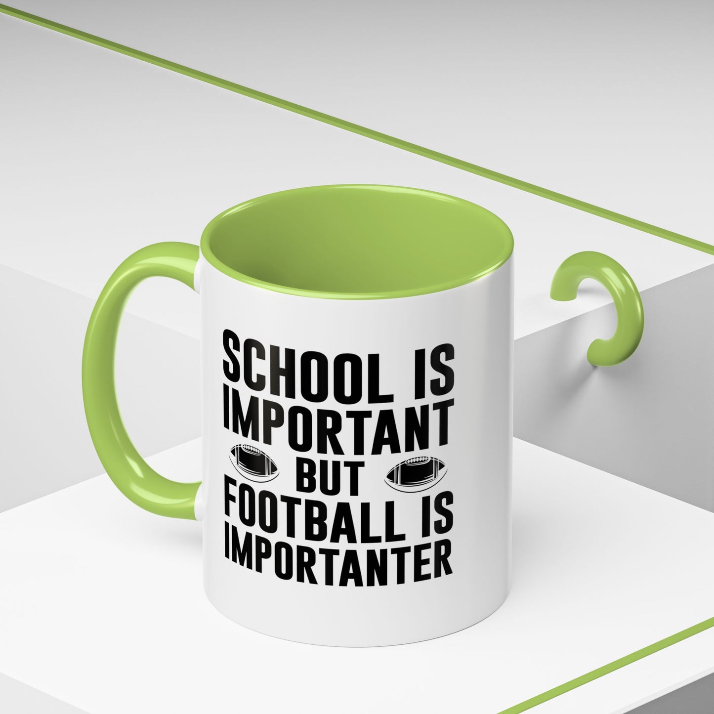 Football Lineman Coffee Mug "School Is Important, Football Is Importanter"
