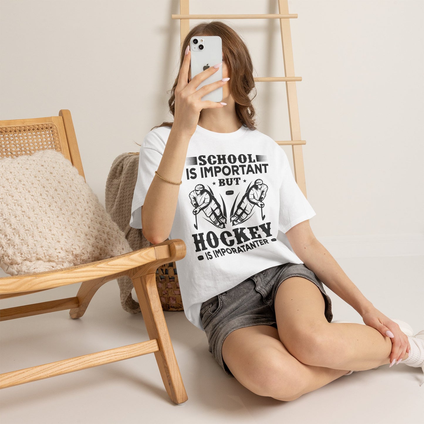 Hockey Boy T-Shirt "School Is Important, Hockey Is Importanter"