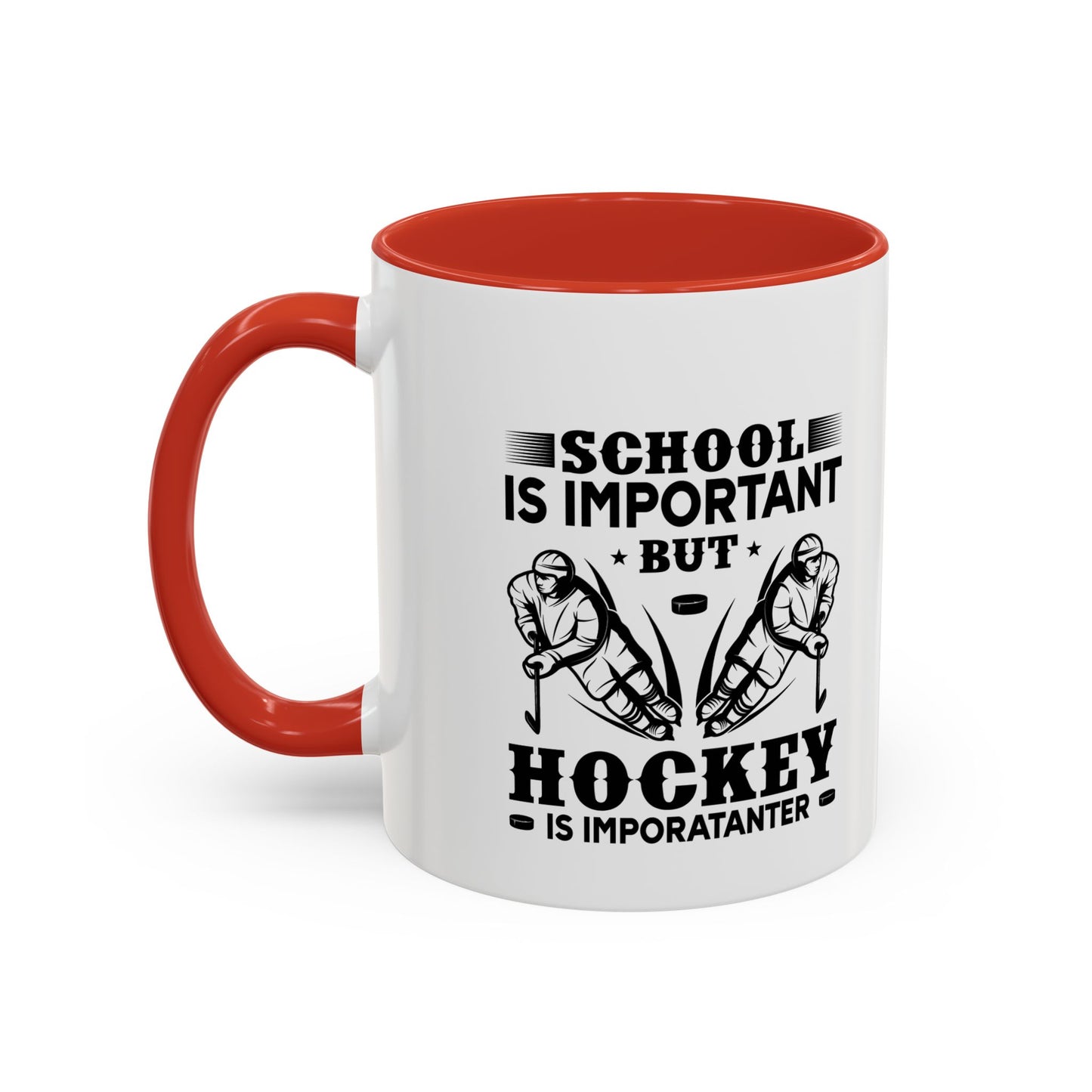 Hockey Boy Coffee Mug "School Is Important, Hockey Is Importanter"