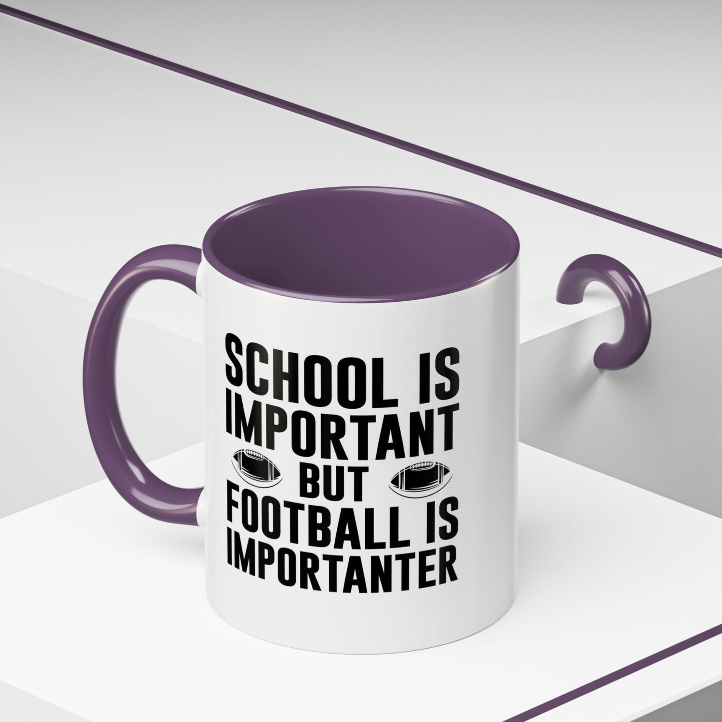 Football Lineman Coffee Mug "School Is Important, Football Is Importanter"